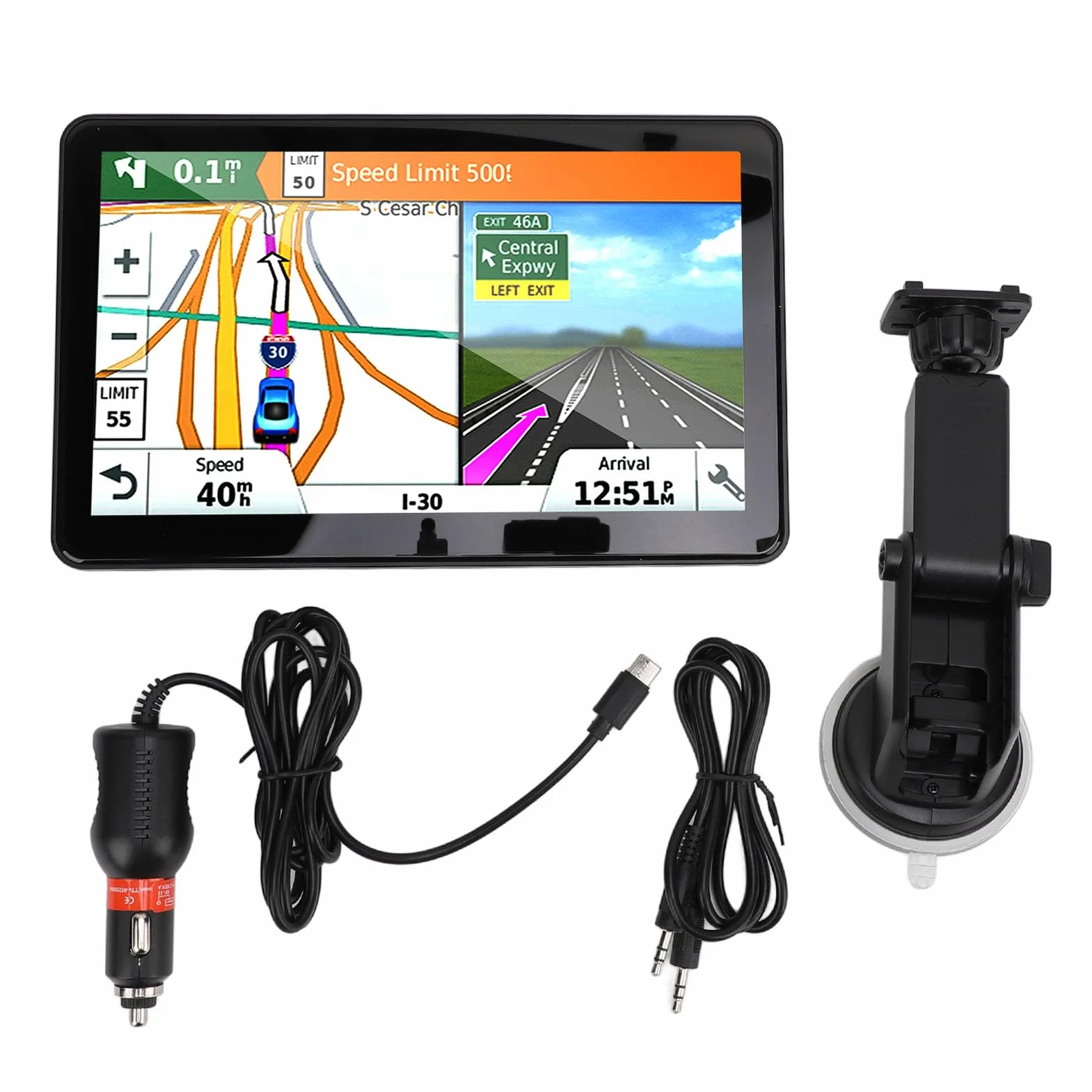 System Nawigacji Samochodowej 9 Cali, Szklany Ekran Dotykowy 2,5D, Bezprzewodowa Funkcja CarPlay, Auto, do Samochodów Osobowych, Ciężarówek, Kamperów i Pojazdów Kempingowych