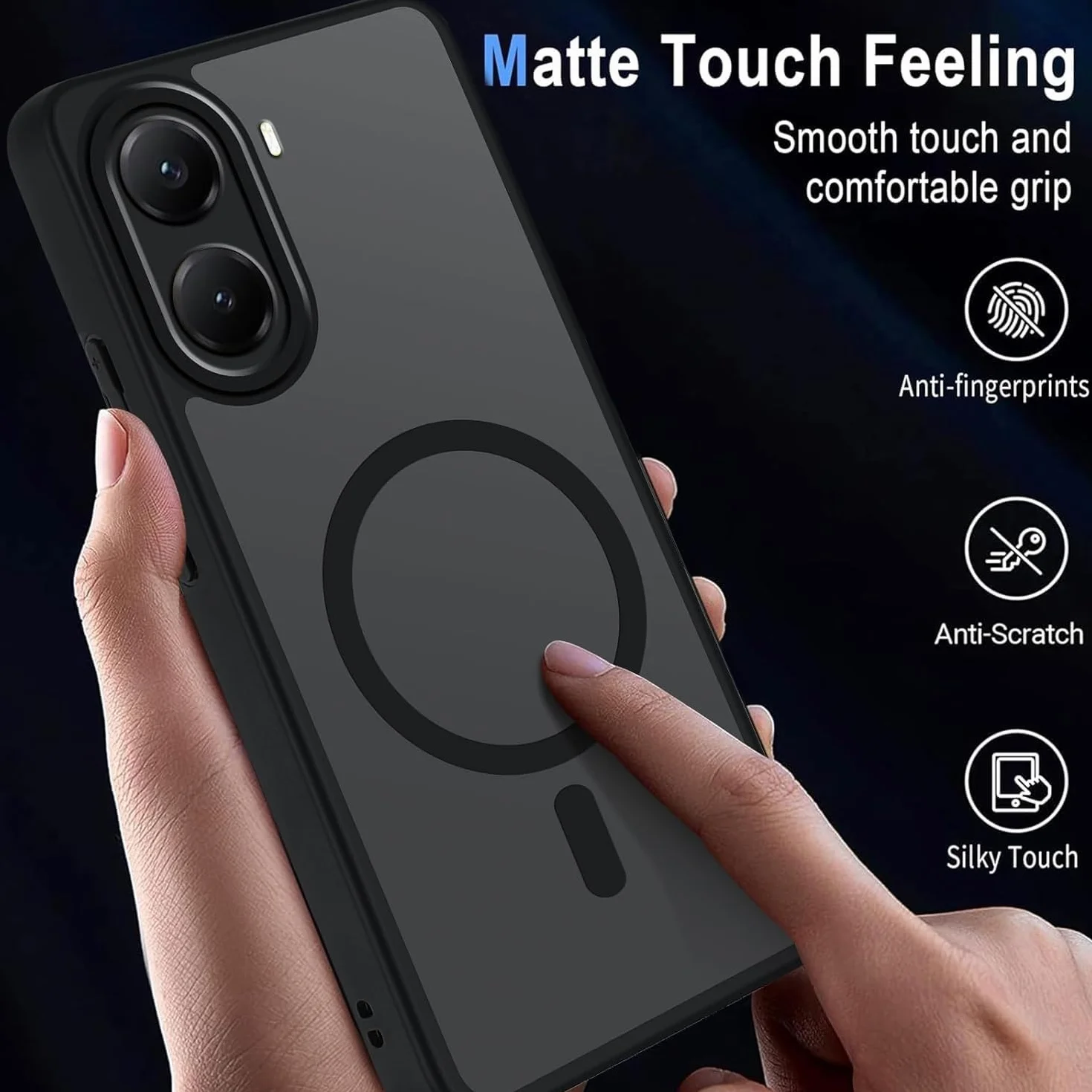 Etui magnetyczne Xiaomi Poco X7 Pro MagSafe półprzezroczyste matowe odporne na wstrząsy