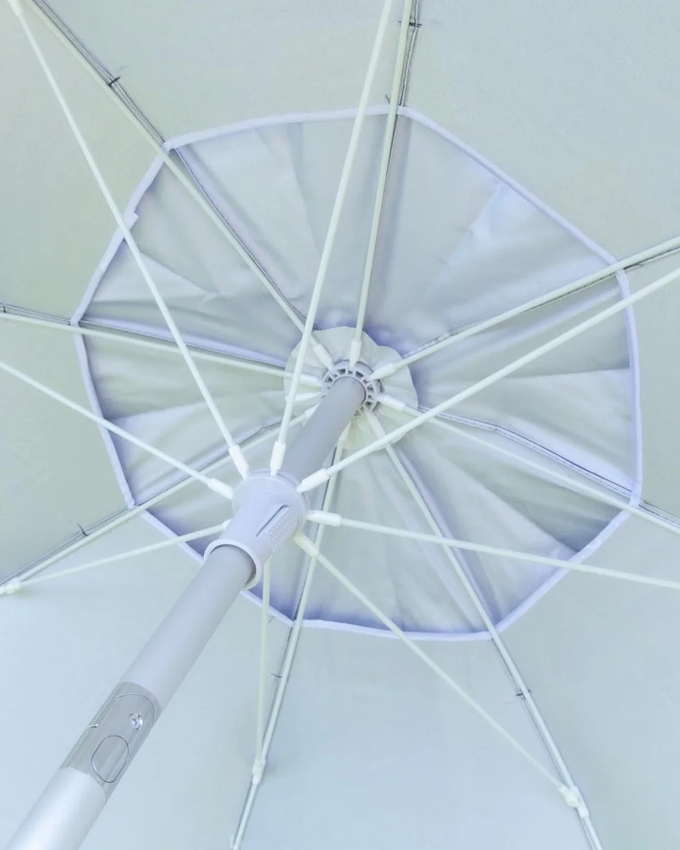 SUN & SURF Parasol plażowy PREMIUM z wentylacją 180 cm nachylona końcówka TWISTER i podwójne uszczelnienie UPF 50+ UV