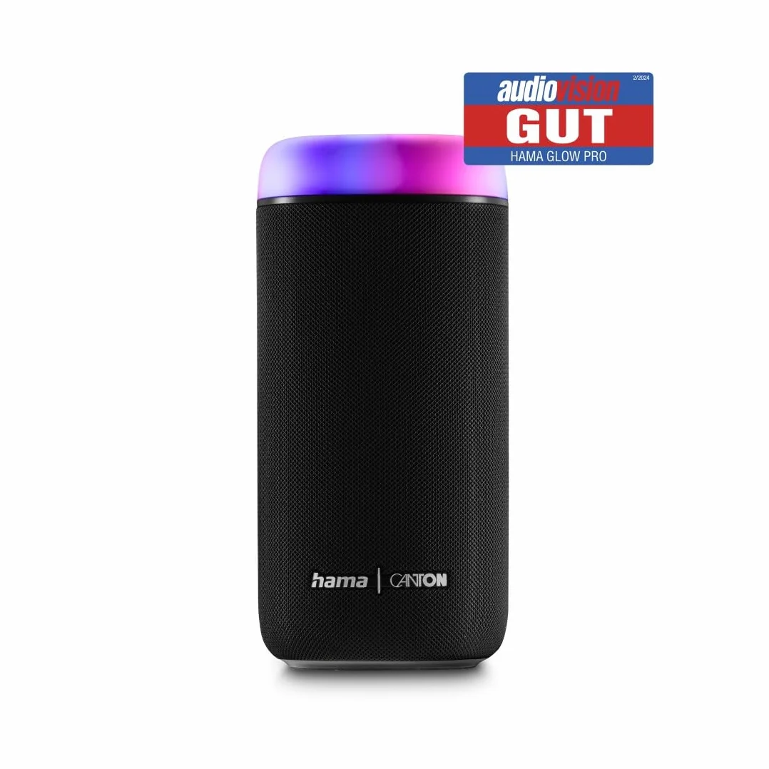 Hama Głośnik Bluetooth, 30 W (wodoodporny IPX4, efekty świetlne LED, 12 godzin pracy na baterii, mały głośnik Bluetooth, muzyka Bluetooth, pudełko na imprezy Bluetooth,