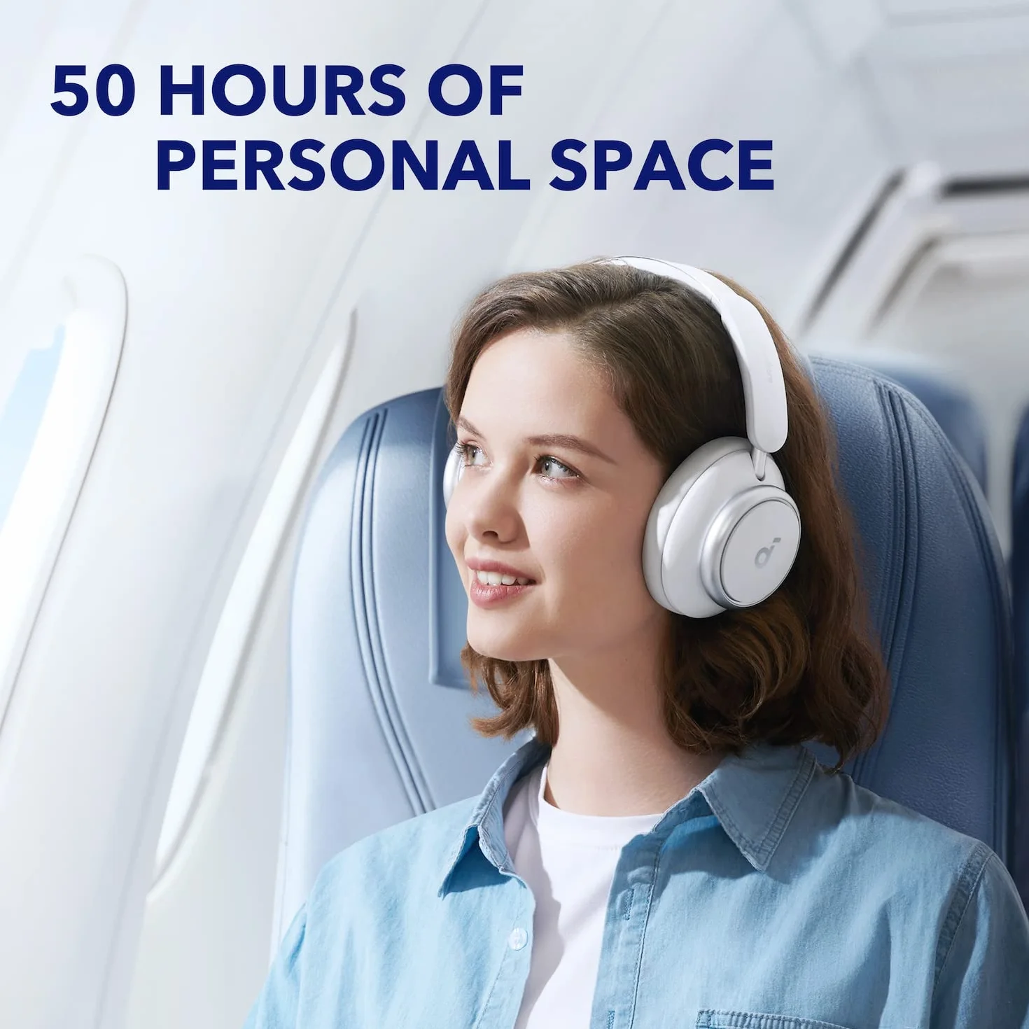 Soundcore Space Q45 (odnowiony) by Anker słuchawki z adaptacyjną redukcją szumów do 98%, 50 godz. odtwarzania, aplikacją, szczegółowym dźwiękiem w wysokiej rozdzielczości, Bluetooth 5.3