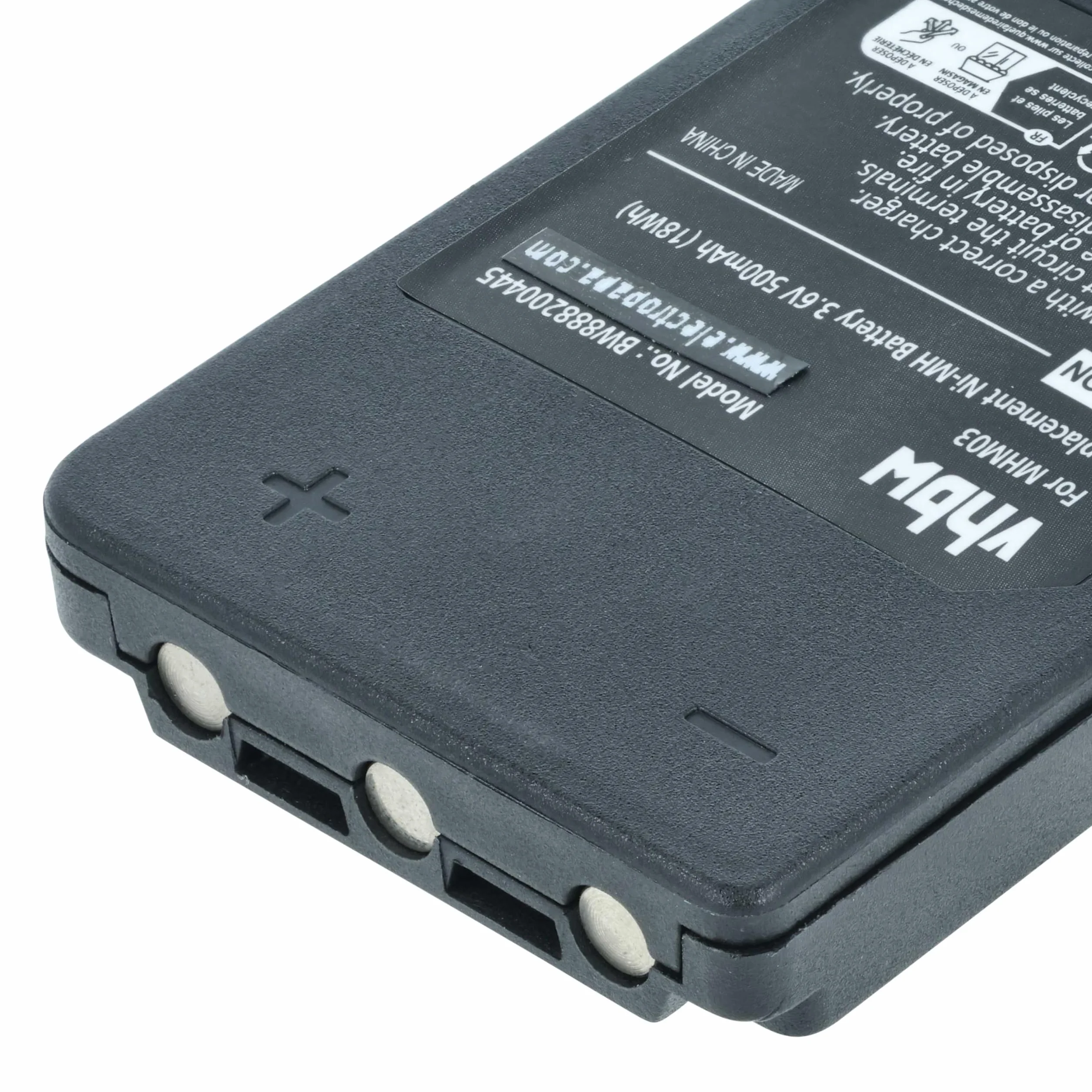 vhbw 5 x akumulator zamienny do Autec MHM03, LPM01LI, LPM01, R0BATT00E10A0 do przemysłowego pilota zdalnego sterowania (500 mAh, 3,6 V, NiMH) - czarny