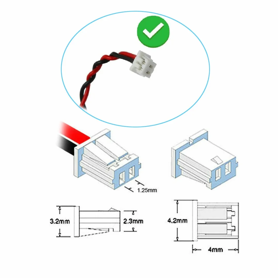 Bateria BIOS CR2032 CMOS G07 3V wtyczka 2-biegunowa kabel do laptopa PC