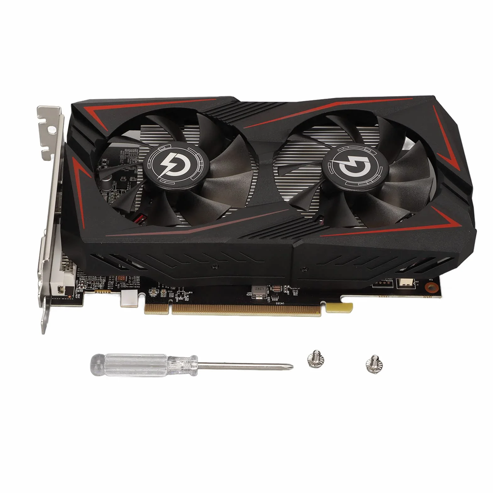 Karta Graficzna RX550 4G GDDR5, Obsługa 128 Bitów DP DVI HDMI PCI Express 2.0, Podwójne Wentylatory Chłodzące GPU PC do Gier Wideo Karty Graficzne do Komputera