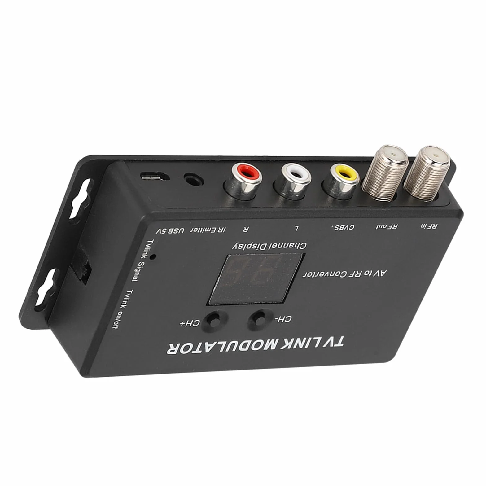 TM70 Modulator UHF TV LINK Konwerter AV RF Przedłużacz Podczerwieni z Wyświetlaniem Kanałów dla Domu