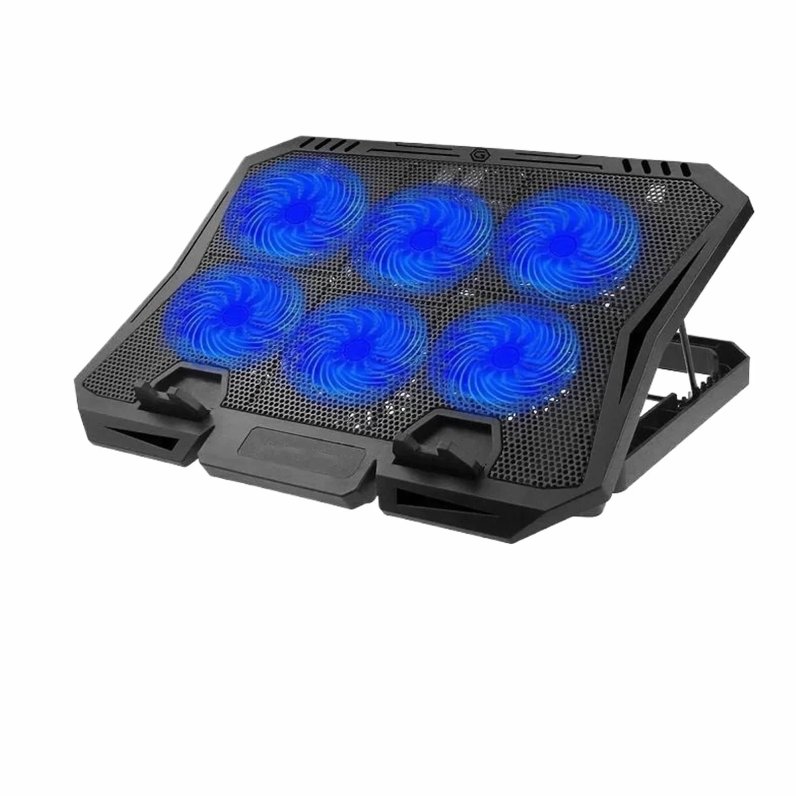 wentylator chłodzący do laptopa Chłodzenie laptopa do gier Sześć wentylatorów Regulowana prędkość wiatru Regulacja wysokości 2 USB Podkładka chłodząca do laptopa Notebook podstawka pod laptopa