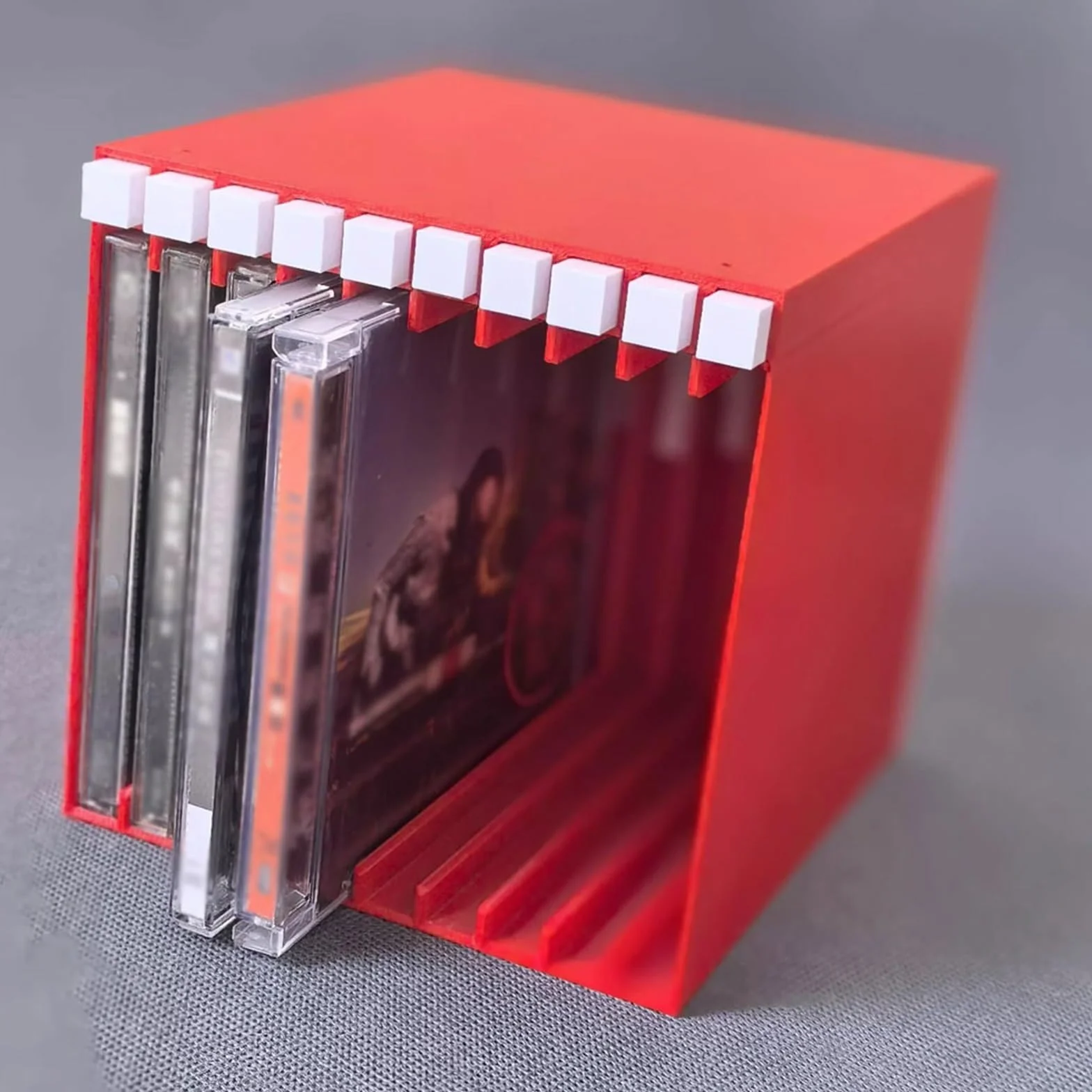 Stojak na płyty Stojak na płyty CD z wysuwanym uchwytem, ​​do 10 albumów, wykonany PP