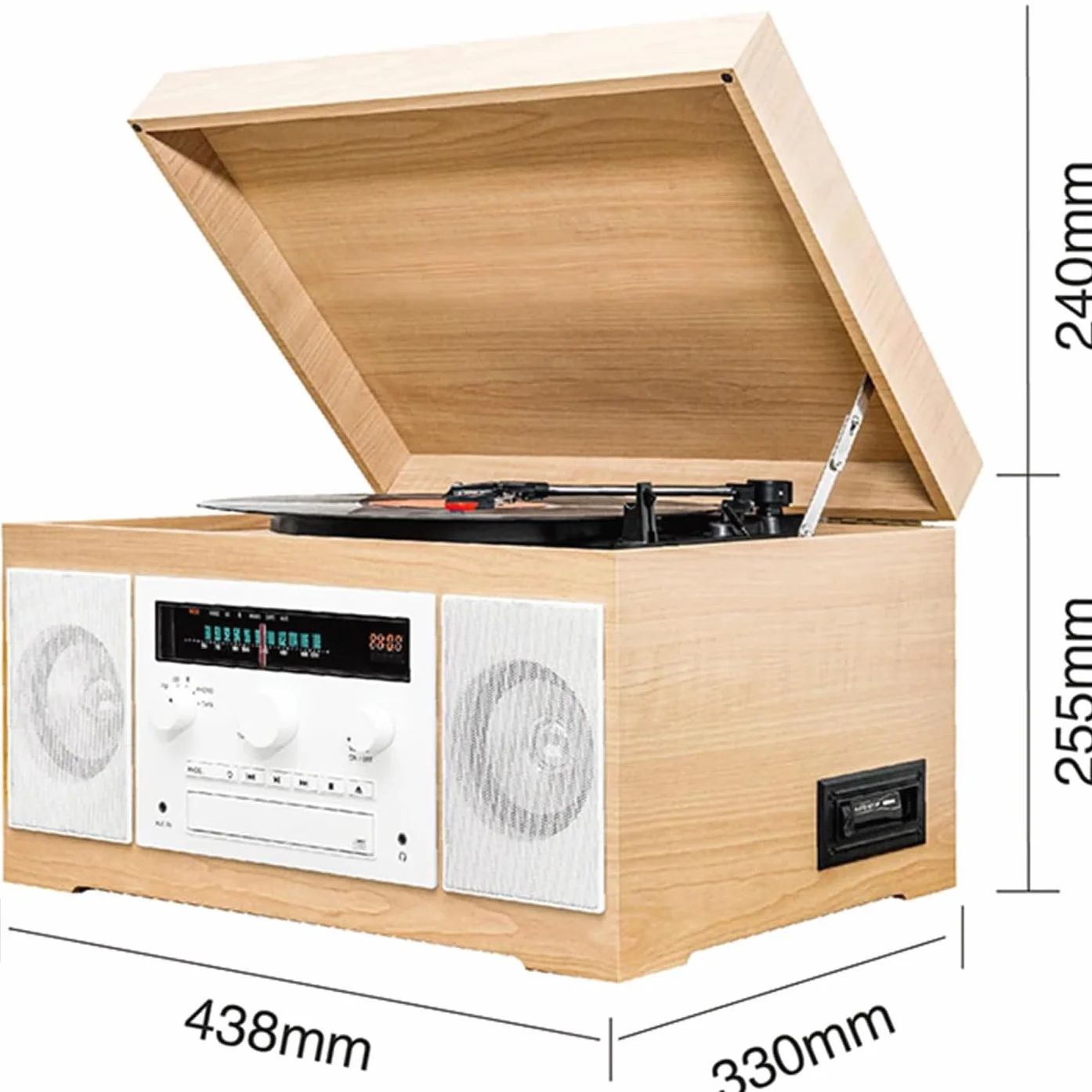 Wielofunkcyjny odtwarzacz audio z Bluetooth, radiem, kasetą i wejściem AUX do muzyki, wiadomości i rozrywki