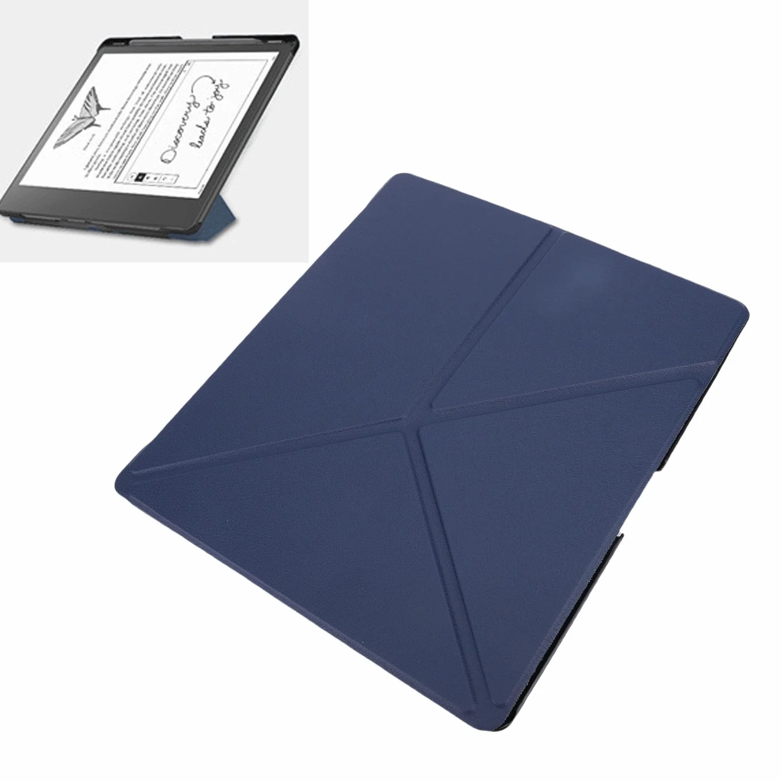 Etui na Kindle Scribe 2022 2024, Składane Etui Slim PU Shell 10,2 Cala z Automatycznym Uśpieniem i Gniazdem na Długopis (ciemny niebieski)