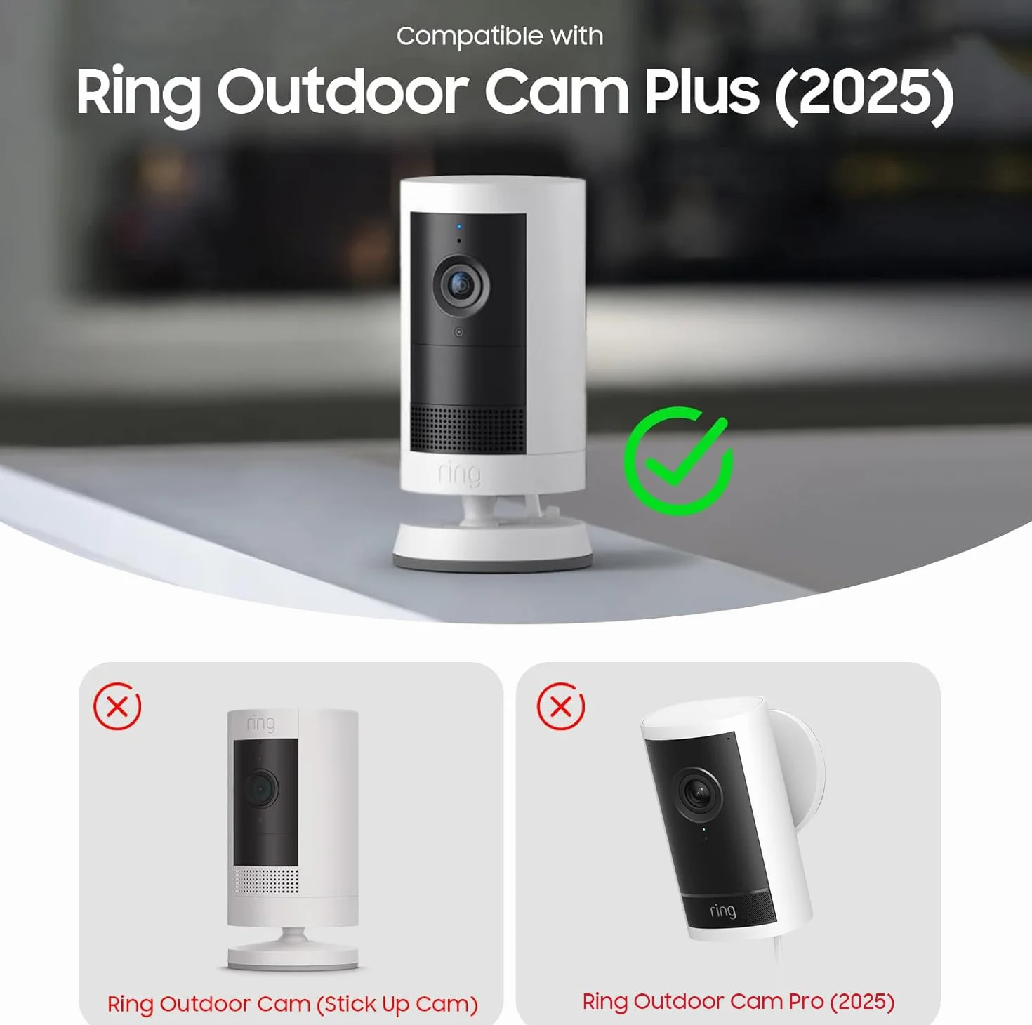 Fintie Silikonowe Etui Ochronne do Ring Outdoor Cam Plus, Czarne, Odporne na Warunki Atmosferyczne