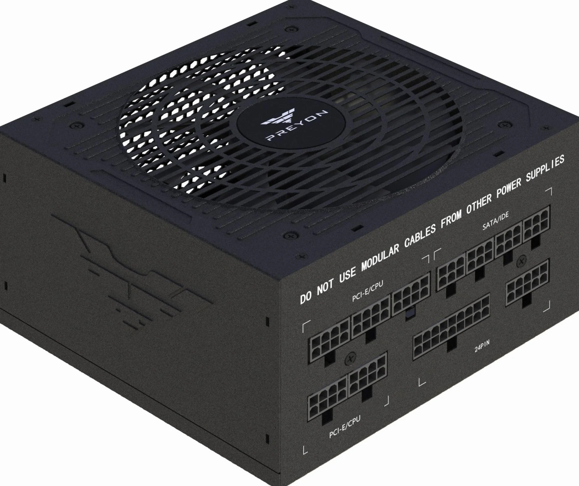 PREYON Zasilacz Komputerowy PC PSU 750W Bronze ATX Gaming Power Supply 12V PCI-e 2.5 Modularny Cicha Praca Wentylator 120 mm Japońskie Komponenty Stabilny Kompaktowy Nowoczesny – Eagle Power Czarny