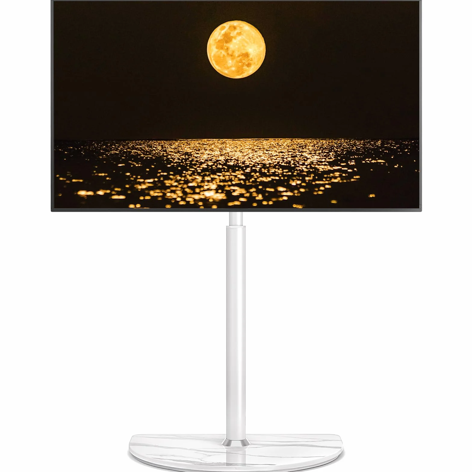 RFIVER Stojak podłogowy pod telewizor 32-65 cali LED LCD OLED z płaskim zakrzywionym telewizorem o ± 25 stopni, narożny stojak na telewizor z regulacją wysokości do 40 kg, zarządzanie kablami, łatwy