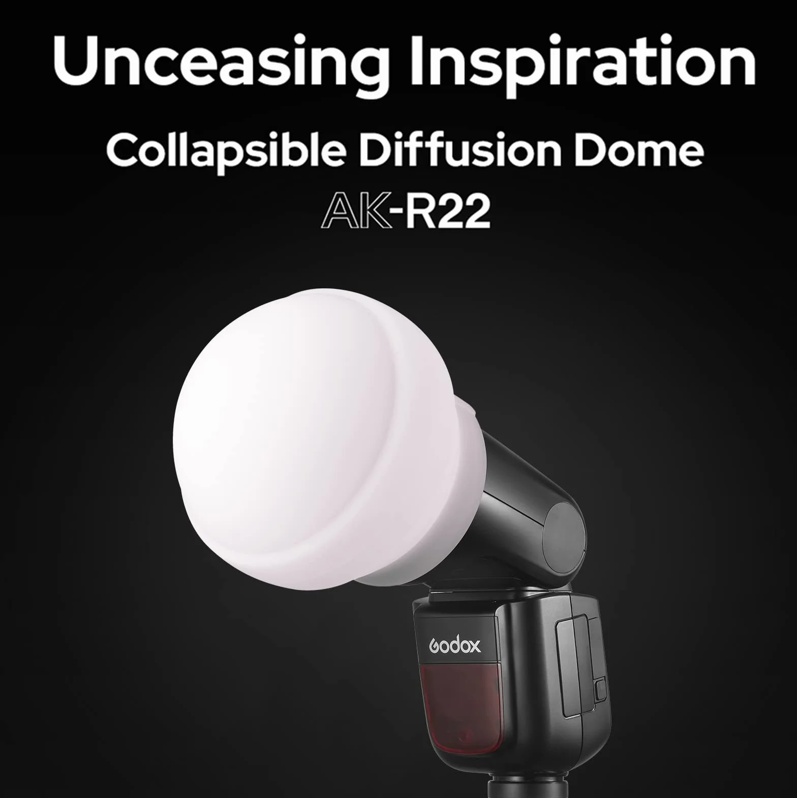 Godox AK-R22 Dyfuzyjna Kopuła - Składany Modyfikator Światła z Materiału Silikonowego do Lamp Błyskowych AD100PRO, AD200PRO (z H200R) i V1