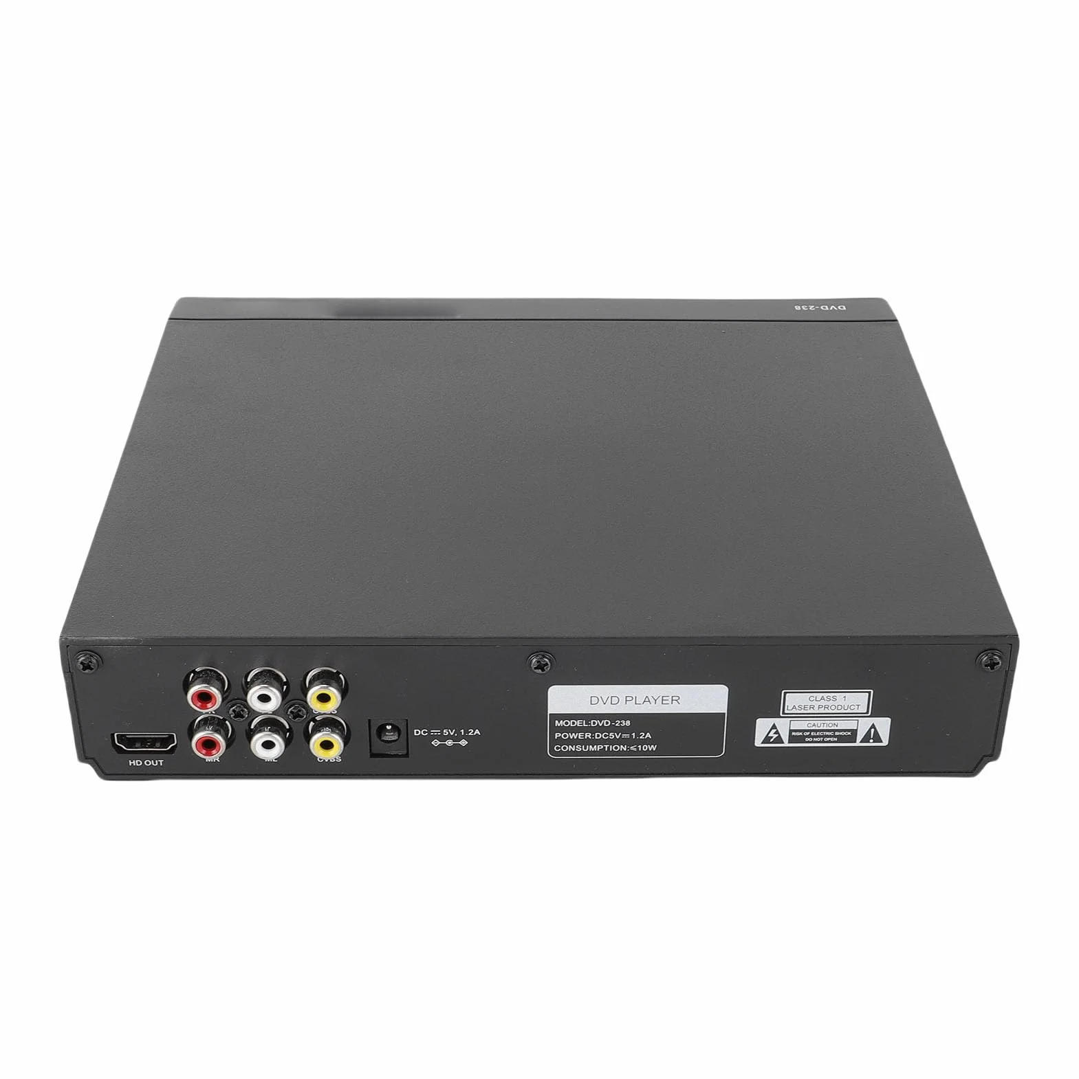 Odtwarzacz DVD, Skalowanie do 1080P, Odtwarzanie Wszystkich Regionów za pomocą Portu USB i Pilota, do Projektora Telewizyjnego Kina Domowego (wtyczka UE)