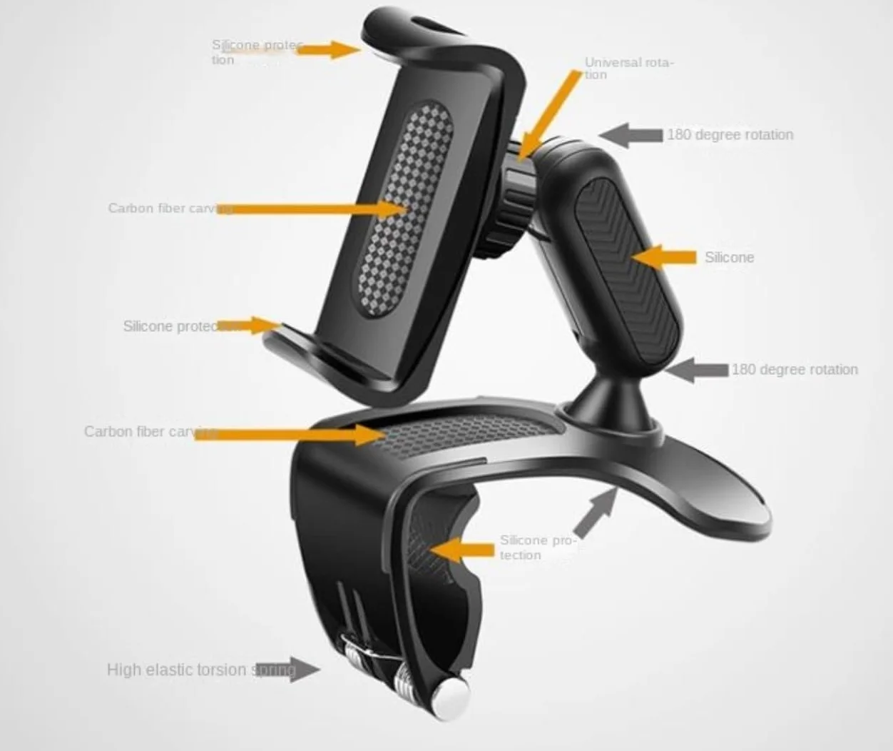 Uchwyt Telefon Uchwyt Na Telefon Komórkowy Do Automatycznej Deski Rozdzielczej Obrotowy 360 Stopni Wielofunkcyjnego Lusterka Wstecznego Do Samochodu