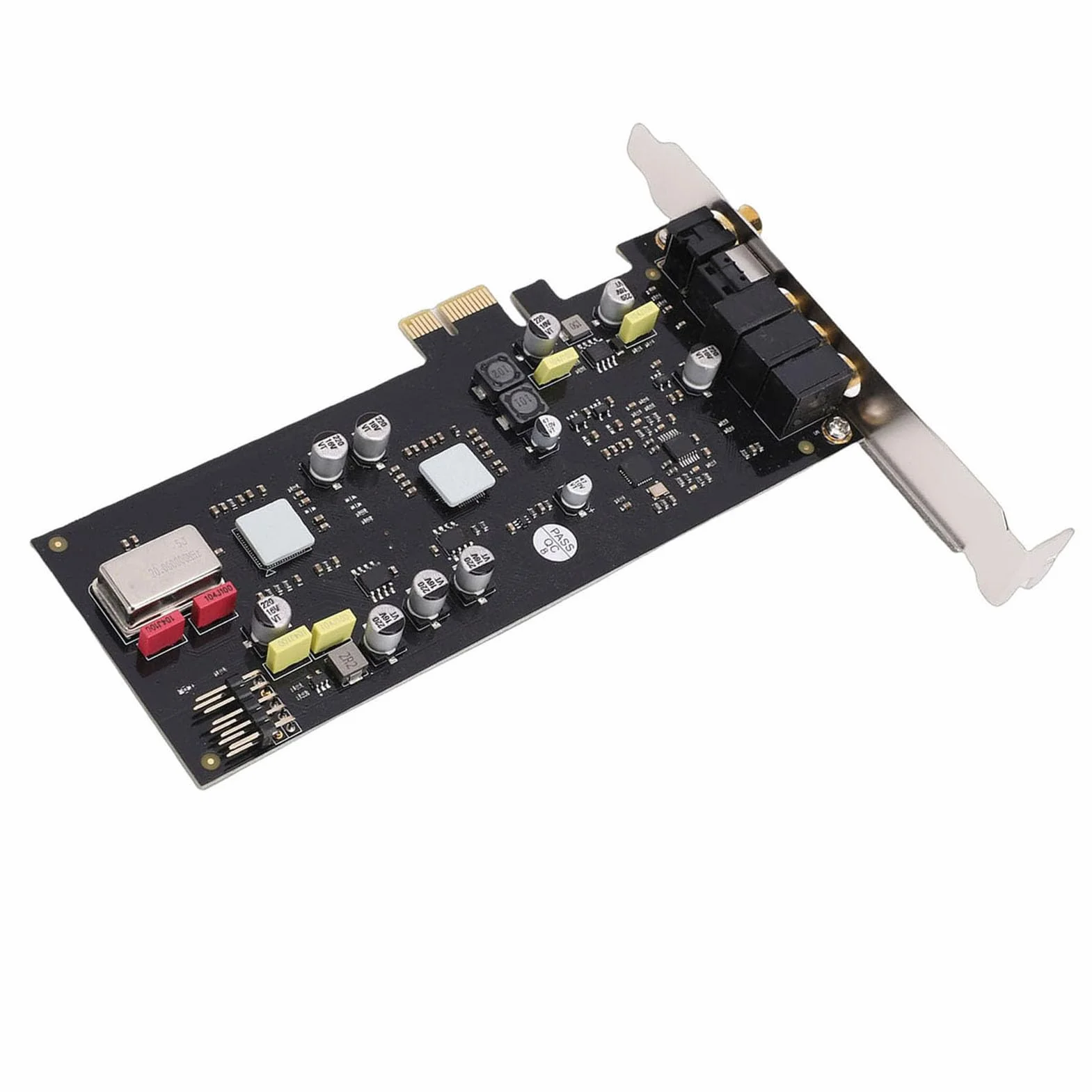 LICAEVEY Karta Dźwiękowa HiFi PCI Express, Chipset SSS1700 z Optycznym/koncentrycznym Interfejsem Cyfrowym, Profesjonalny Przetwornik Cyfrowo-analogowy do Nagrywania w Studiu i Gier