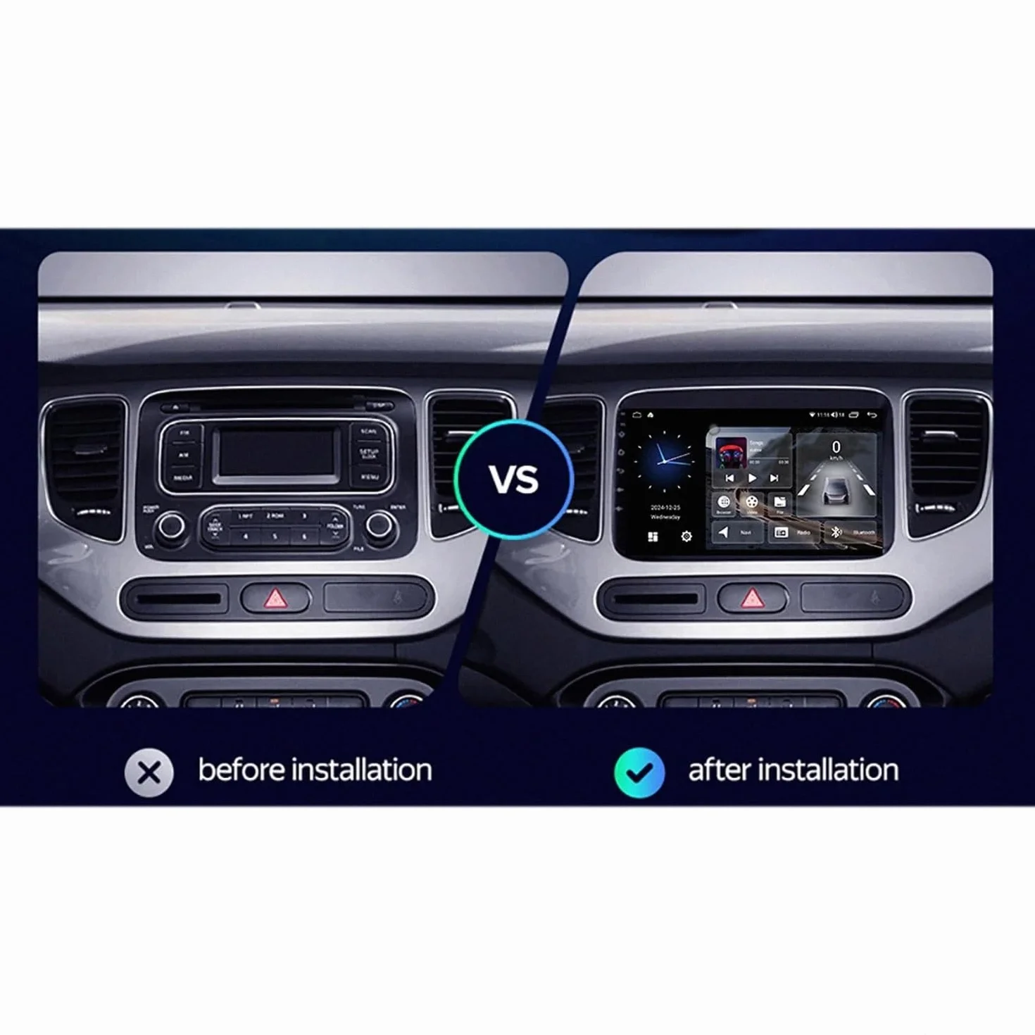 Odtwarzacz Multimedialny 2-Din dla Honda Jazz 1 Fit 2002-2007 Bezprzewodowe Carplay I Android Auto, Pojemnościowy Ekran Dotykowy, Nawigacja Gps Radio Fm Z, 8 Rdzeń 4G+64G