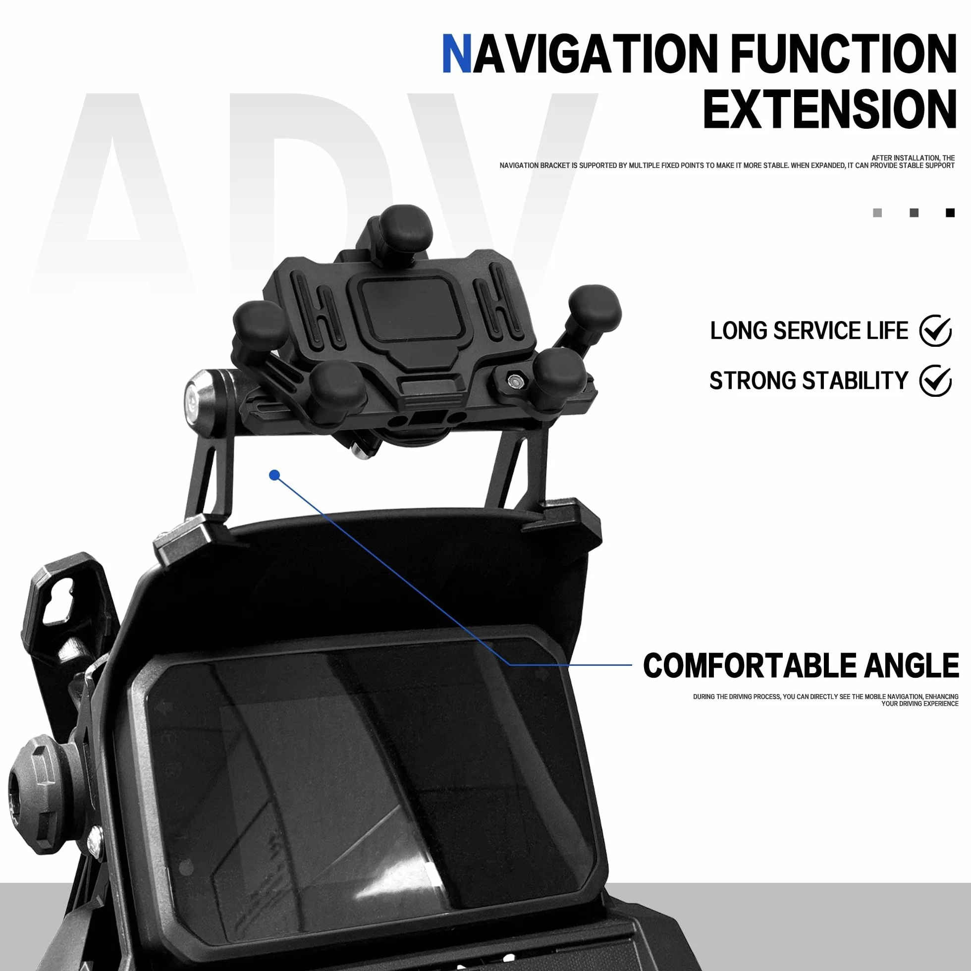 Pasuje do Honda ADV 350 2022-2025 Akcesoria do nawigacji GPS Uchwyt na telefon komórkowy Stojak 22 mm Motocyklowy uchwyt do nawigacji