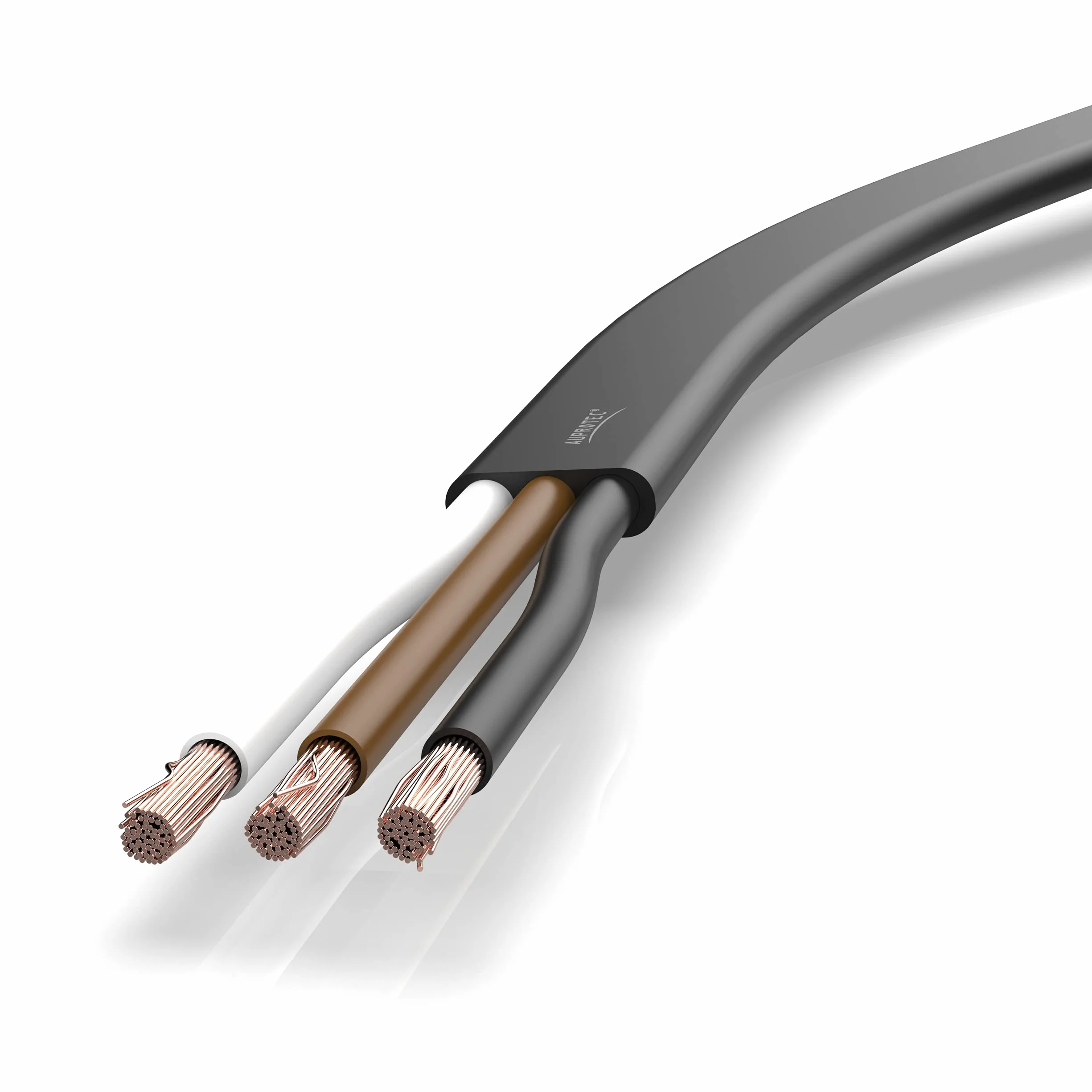 AUPROTEC Kabel samochodowy 3 x 0,75 mm² 20 m płaski FLRYY I płaski kabel do pojazdu/przewód samochodowy do różnych zastosowań, 3-biegunowy kabel nadaje się do przyczep