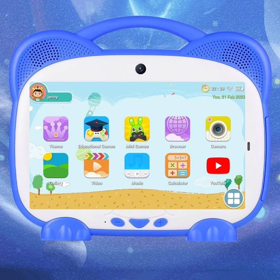 7-calowy tablet dla dzieci czterordzeniowy 1+8G podwójna karta WiFi Android 7.0 tablety do nauki edukacji dzieci oprogramowanie dla dzieci, zielony