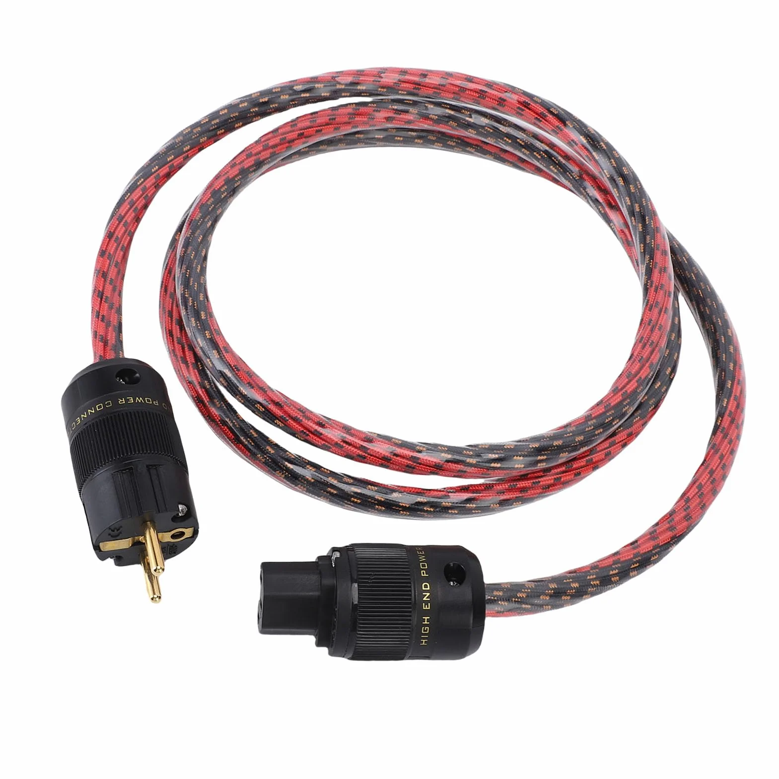 Ejoyous Kabel Zasilający HiFi dla Audiofilów, Ekranowany miedzią OFC, Pozłacane Złącza 10AWG dla Użytkowników Wzmacniaczy, Odtwarzaczy CD, Gramofonów i Filtrów Zasilania