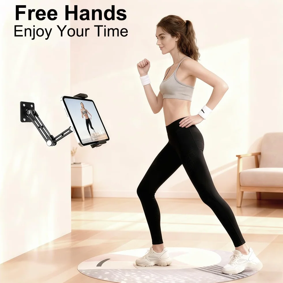 HOTUT Uchwyt ścienny do tabletu 360° z aluminium 4,7-12,9 cala uniwersalny