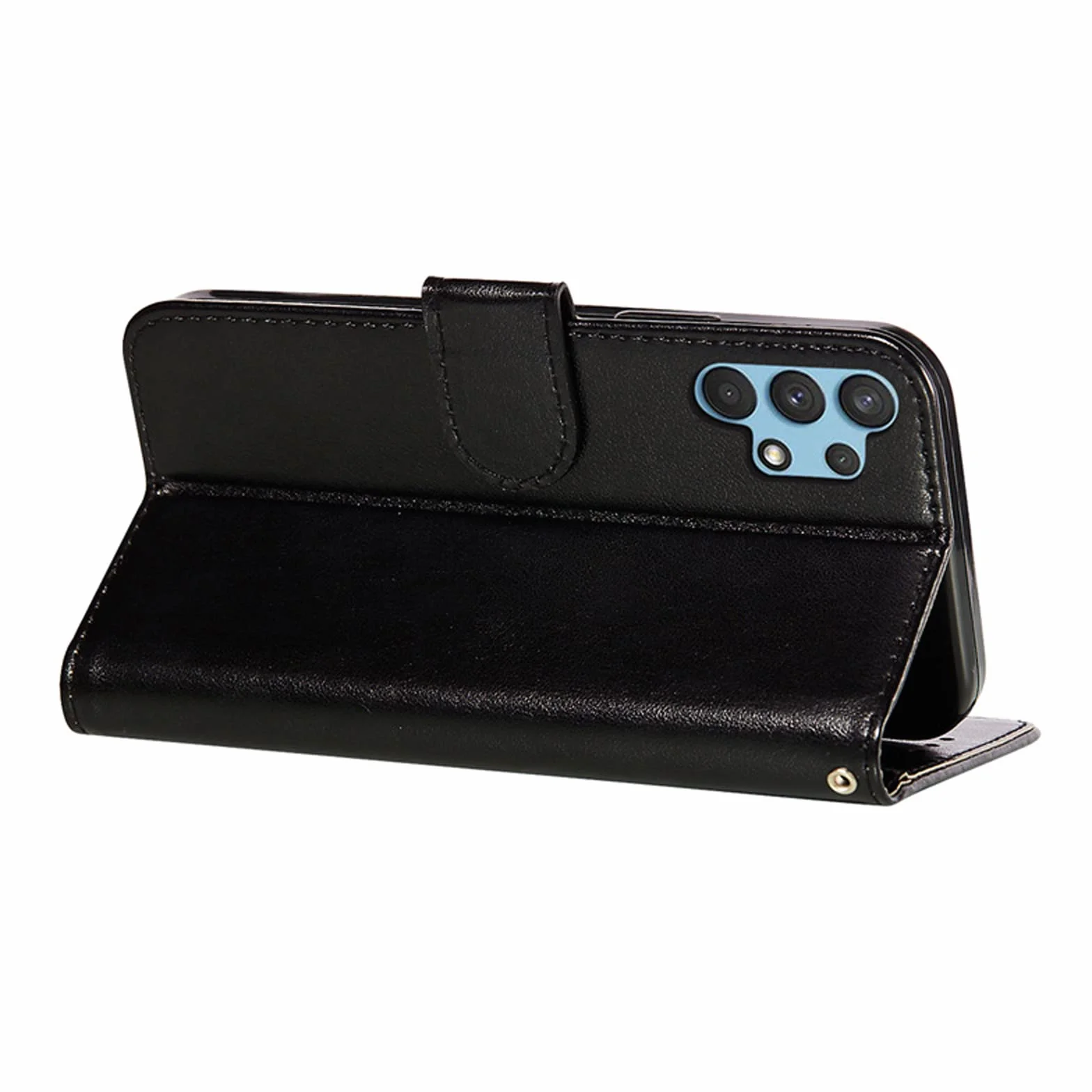 LTL Etui na telefon do iPhone 13 Mini/13/13 Pro/13 Pro Max, skórzane etui z klapką z przegródkami na karty, etui na telefon, magnetyczne zamknięcie, czarne, 13 6,1 cala
