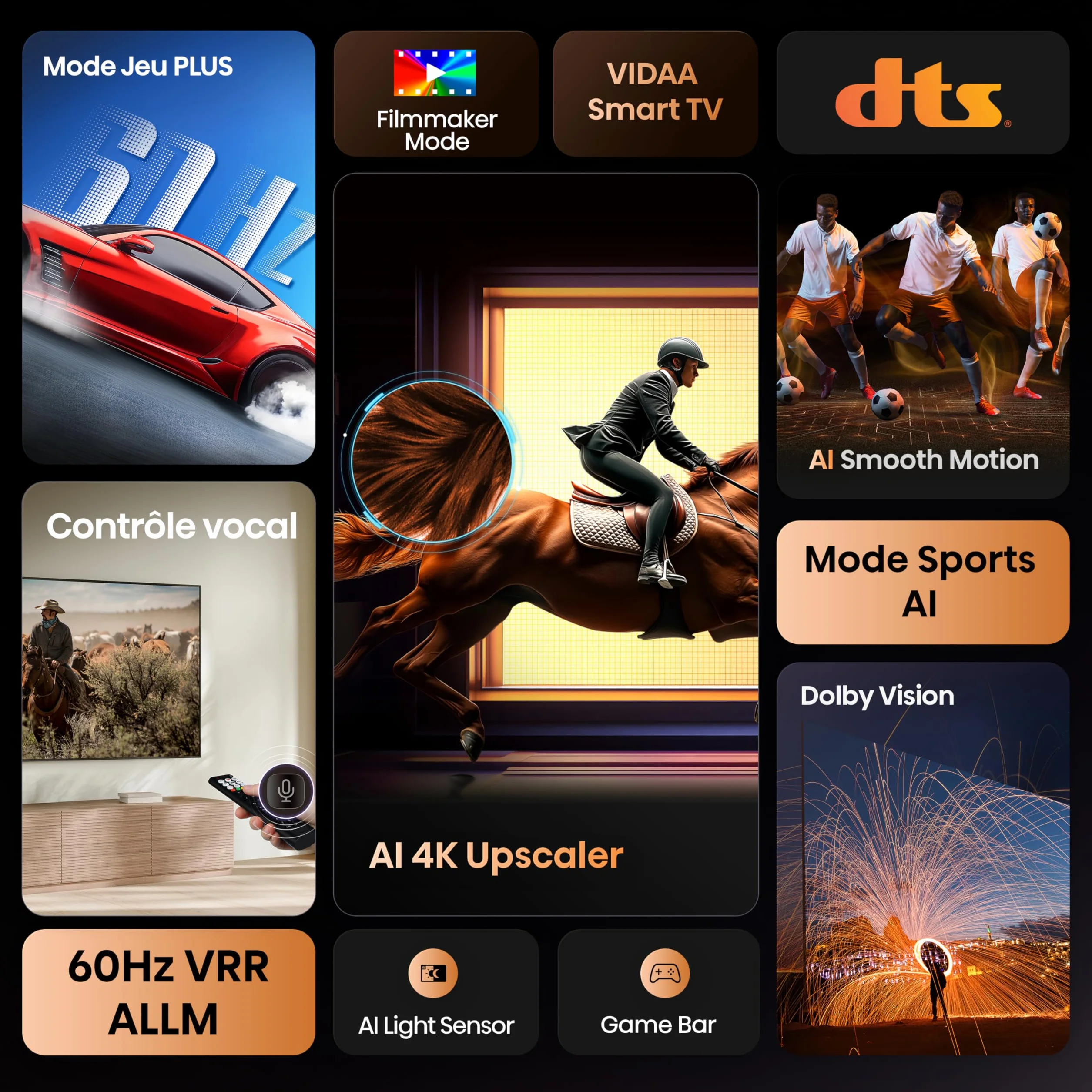 Hisense 43A6S - 43" (108 cm) 4K UHD TV Smart TV, HomeOS U9.5, Dolby Vision, Game Mode Plus, kompaktowy i wydajny, czarny