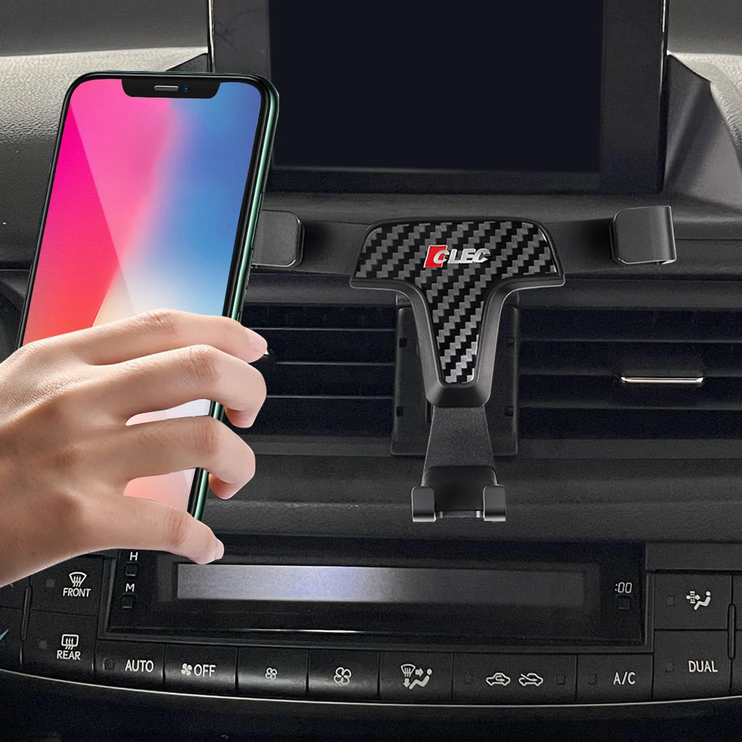 ITrims Samochodowy uchwyt na telefon do Lexus CT 200h 2011-2017, uchwyt na deskę rozdzielczą, uchwyt na telefon komórkowy, regulowany stojak na telefon, uniwersalny, kompatybilny z większością