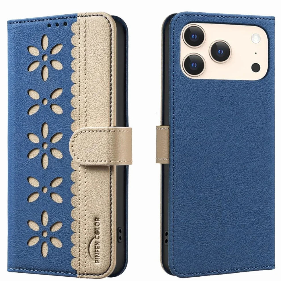 Generic etui kompatybilne z iPhone 12 Pro Max (kolor: ciemnoniebieski) Etui z klapką premium z klapką, magnetyczne etui z klapką