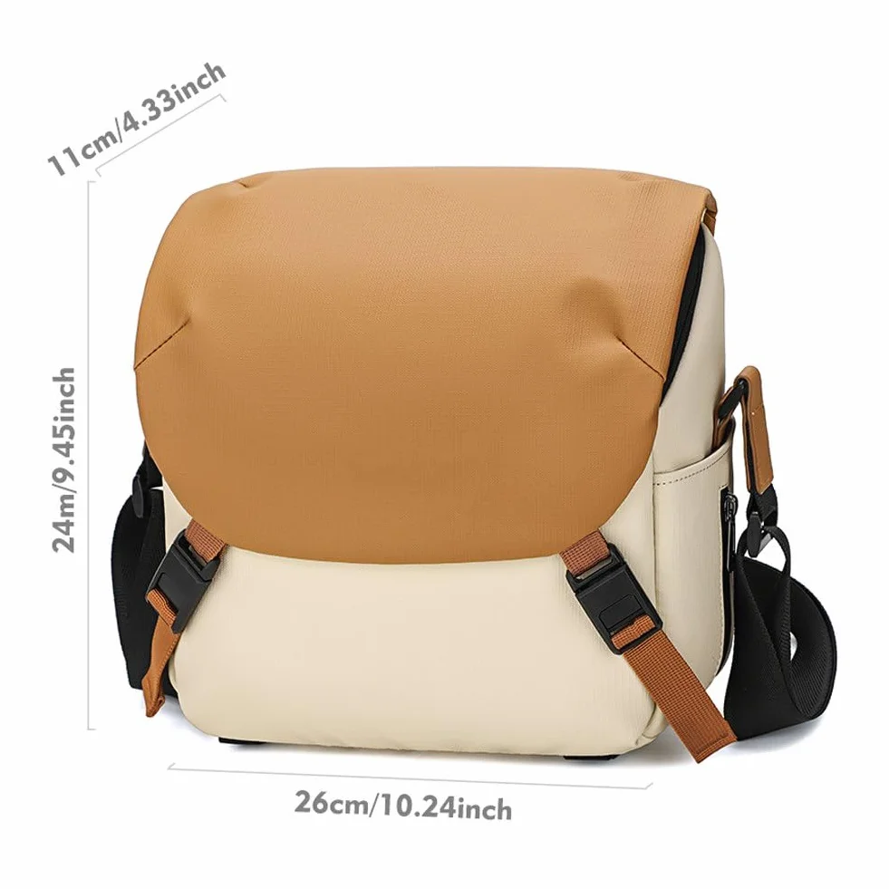 Torba na ramię aparatu w kontrastowym kolorze, torba fotograficzna outdoorowa na co dzień torba crossbody DSLR Mała torba na aparat