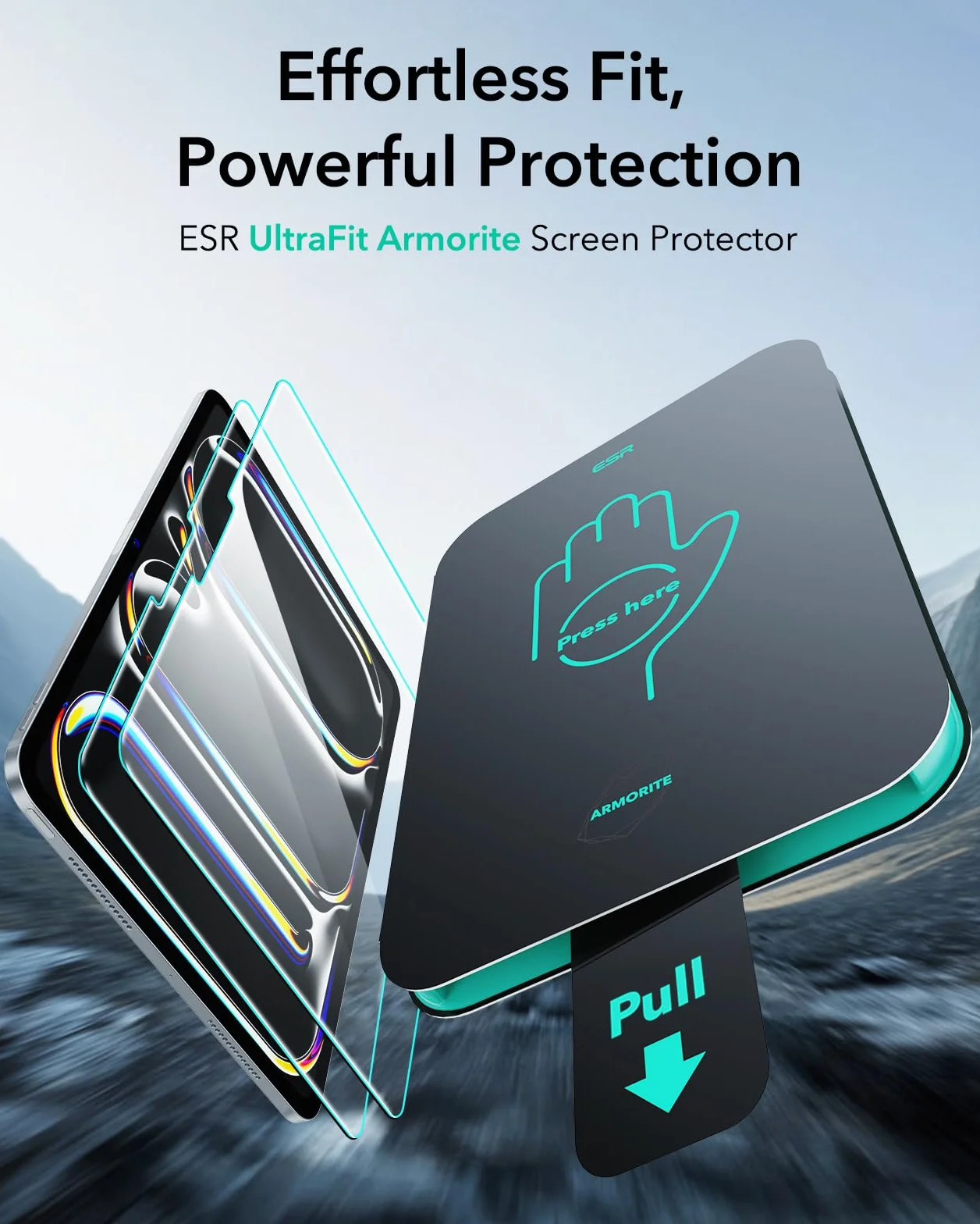 ESR 2 szt. Armorite ochraniacz ekranu do iPad Pro 13 cali M5 2025/M4 2024, ochrona klasy wojskowej, szkło hartowane o twardości 9H z tacą UltraFit, przejrzystość HD, bez kurzu i pęcherzyków