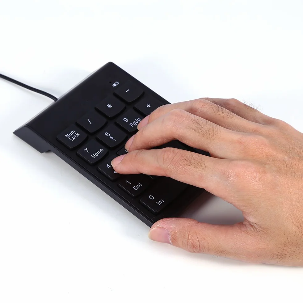 Klawiatura Numeryczna USB Mini 18 Klawiszy do Laptopa Notebook Komputer Stacjonarny
