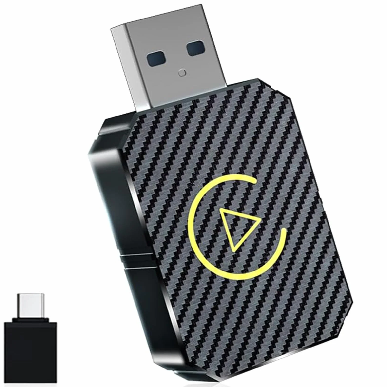 Bezprzewodowy adapter Carplay, 2025 Upgrade bezprzewodowy adapter Android Auto, 2 w 1 bezprzewodowy auto stick Carplay Kompatybilny, Plug & Play, Kompatybilny z samochodami od 2016 i iOS 10+
