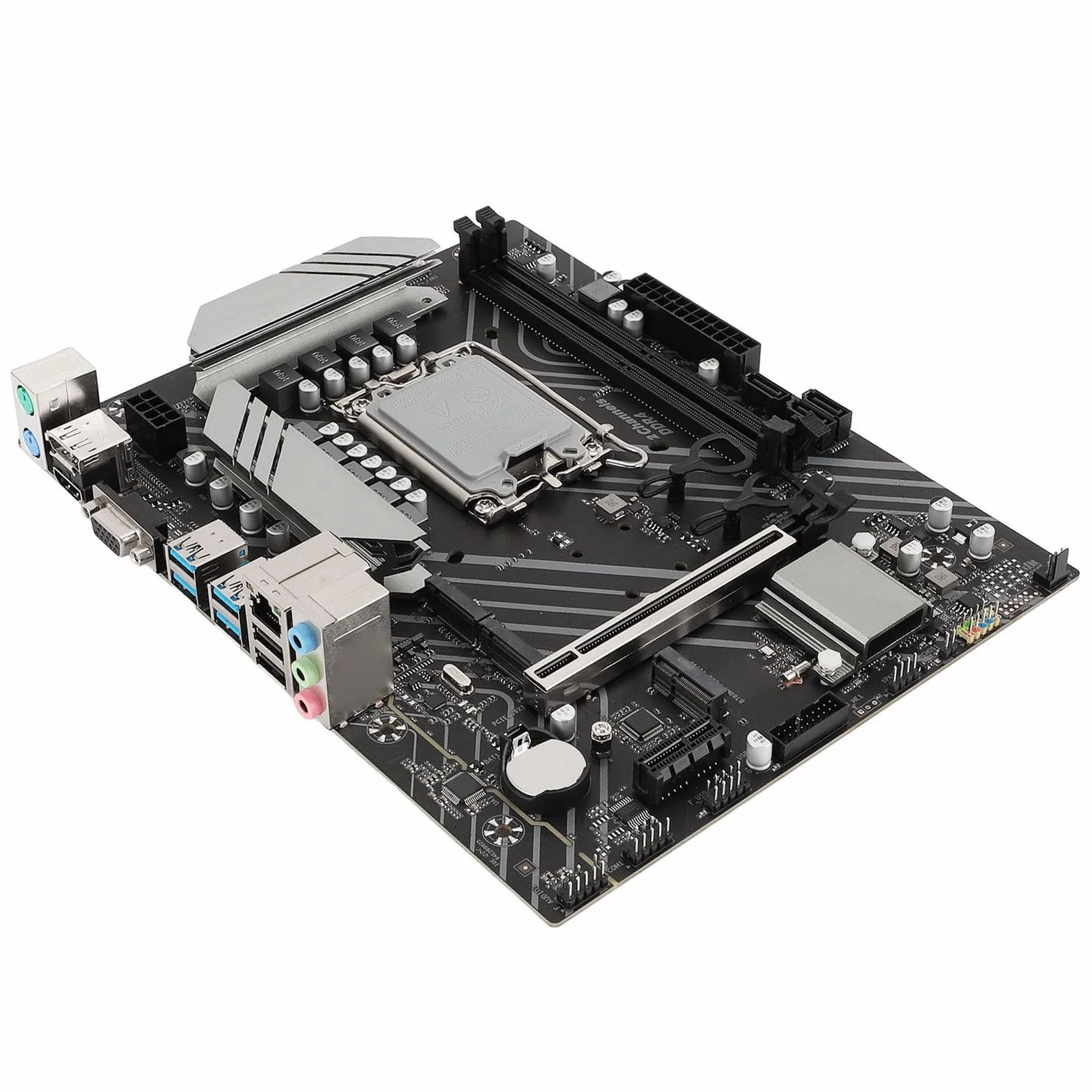 Płyta Główna do Gier B760M4, Płyta Główna DDR4 RAM 1000Mbps LAN Mining dla Procesora LGA 1700, Dwa Gniazda M.2, M.2 Wi Fi, PCIE X16 Gen 4.0, USB3.2 Gen1 X4, USB2.0 X2, Serial
