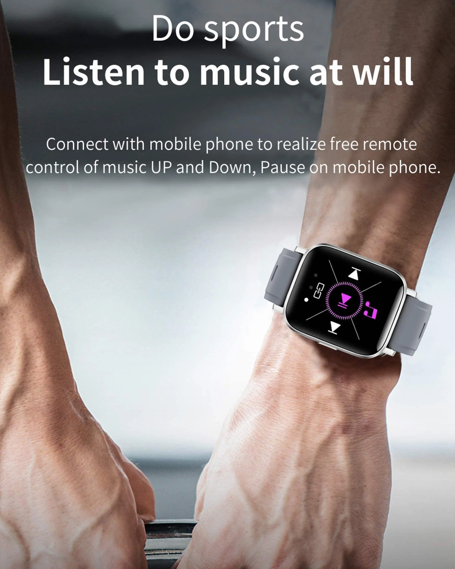 Inteligentny zegarek na Androida iOS Inteligentne zegarki dla mężczyzn Kobiety IP68 Wodoodporny smartwatch sportowy Monitor aktywności fizycznej Tętno Monitor snu Ekran dotykowy Czarny (czarny) little