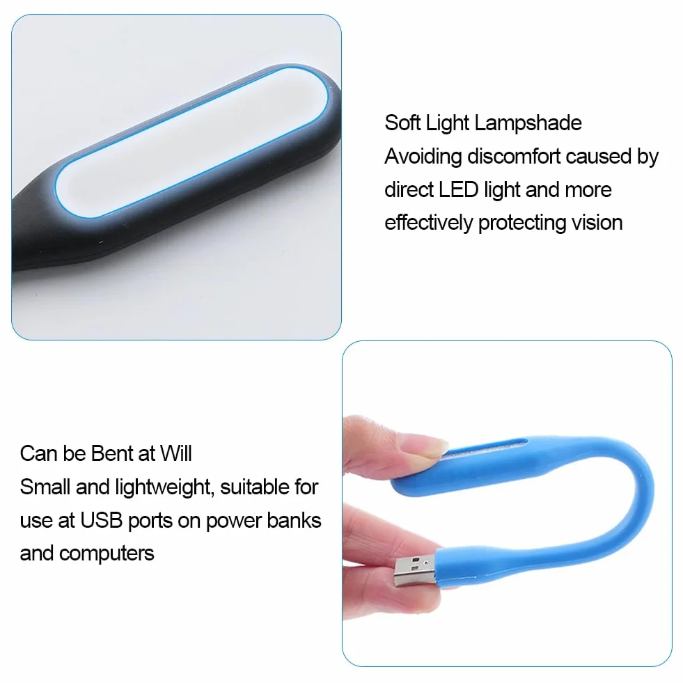 KARELLS Elastyczna Lampa LED USB do Laptopa - Zestaw 4 Mini Świateł z Zatyczką do Uszu