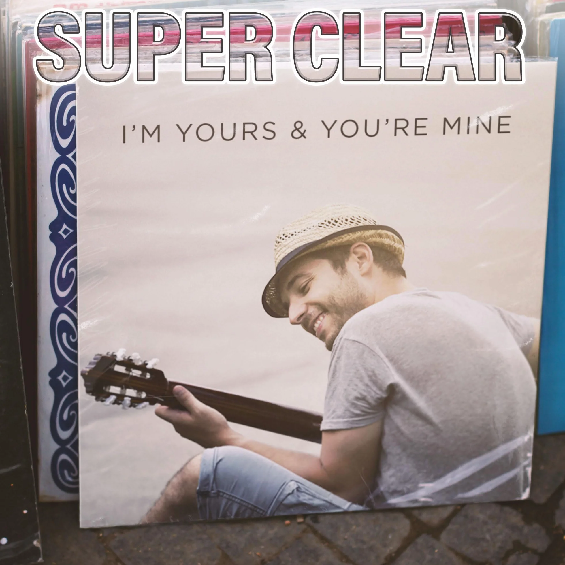 Claev Outer Record Sleeves 50 Pack Clear Plastic 12" LP Vinyl Album Covers 32.5 x 32.5 cm 3 mil Thick