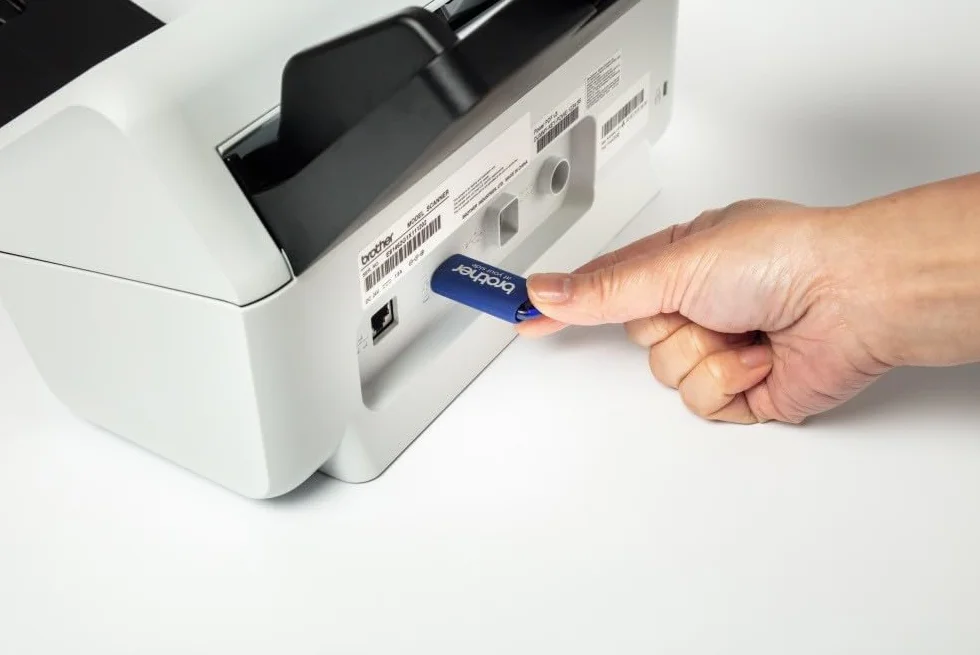 Brother ADS-4300N, profesjonalny skaner dokumentów z USB i LAN, skanowanie dupleksowe, przyciski, biały, ADS4300NRE1