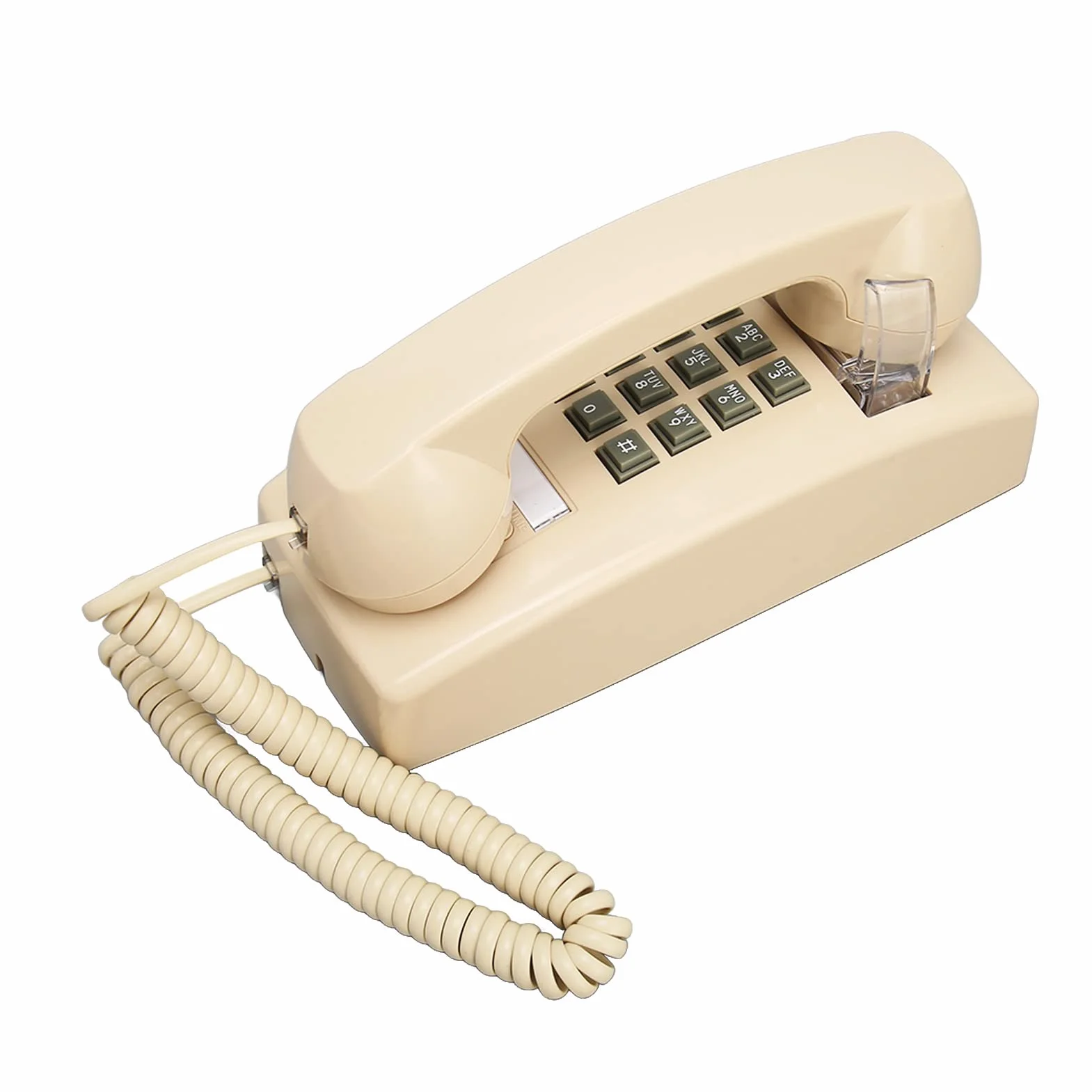 Telefon ścienny w Stylu Vintage, Telefon ścienny w Stylu Retro do Telefonu Stacjonarnego z Mechanicznym Dzwonieniem, Telefon ścienny z regulacją Głośności dla Seniora, łazienka,