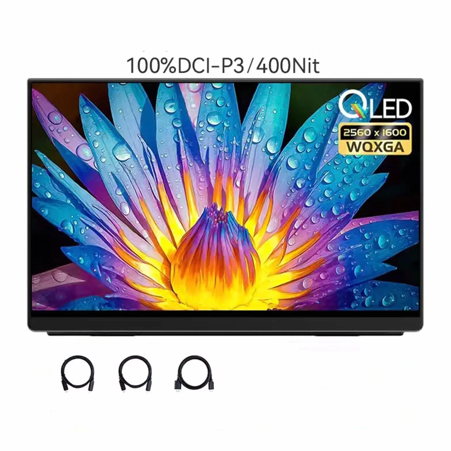 Monitor do biura domowego 16-calowy ekran zewnętrzny QLED 2,5 K. Rozdzielczość 2560 * 1600. Ekran rozszerzający laptopa. Zewnętrzny biurowy do gier