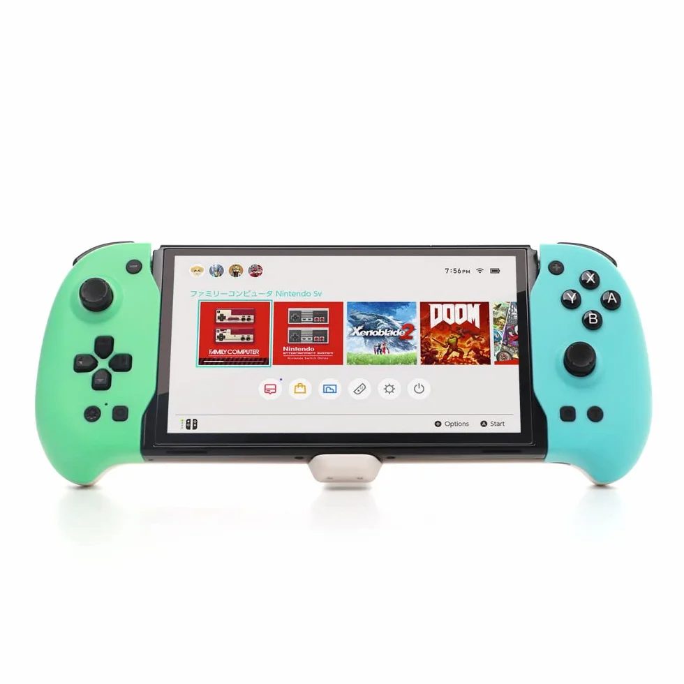 Do przełącznika konsoli Oled uchwyt liniowy nadaje się do nowego przełącznika konsoli do gier N-Switch OLED Joypad 4 uchwyt kontrolera do przechowywania kart