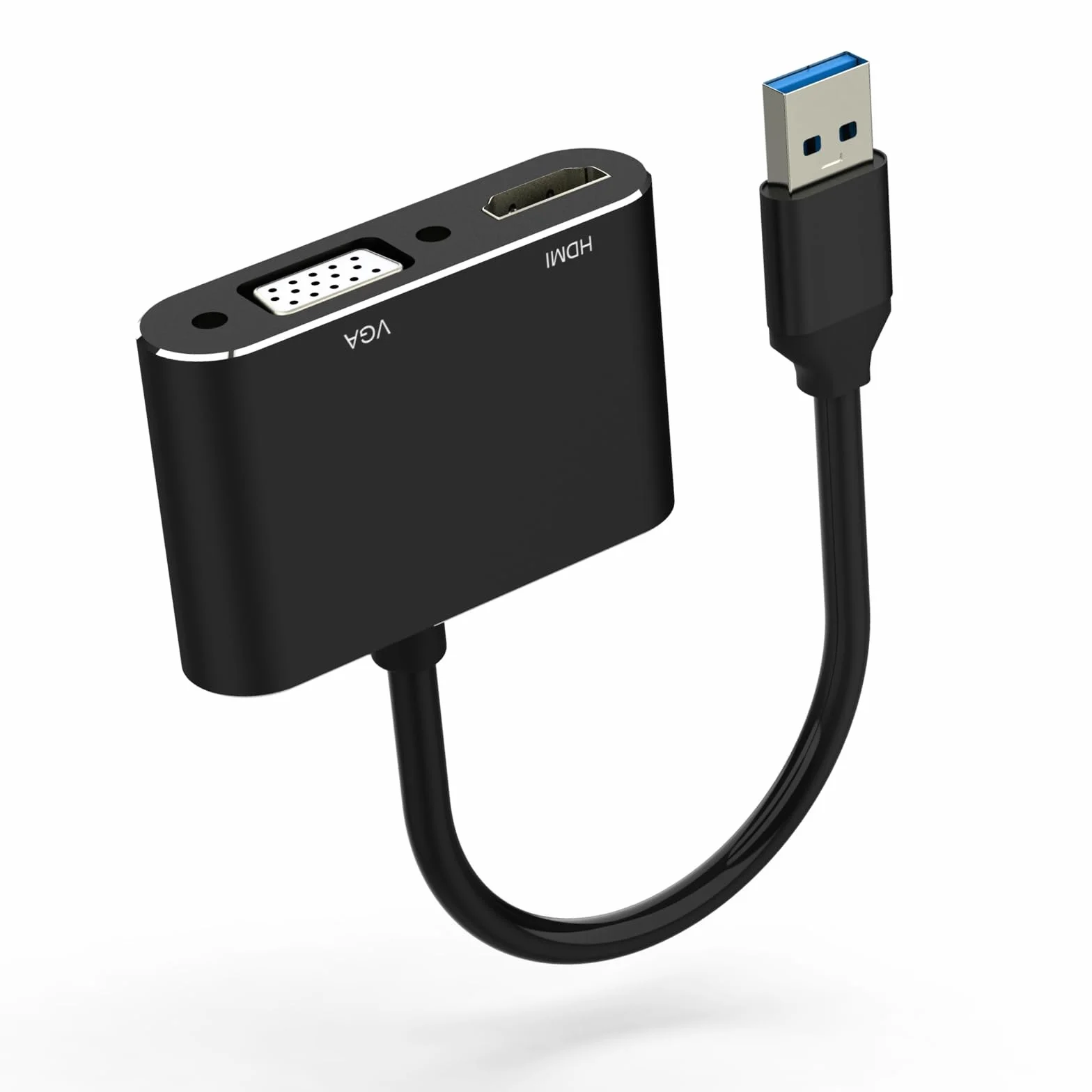 Adapter USB na HDMI VGA 2 w 1, konwerter USB 3.0/2.0 na HDMI VGA, kompatybilny z Windows XP/7/8/8.1/10/11, Mac, urządzeniami z systemem Android