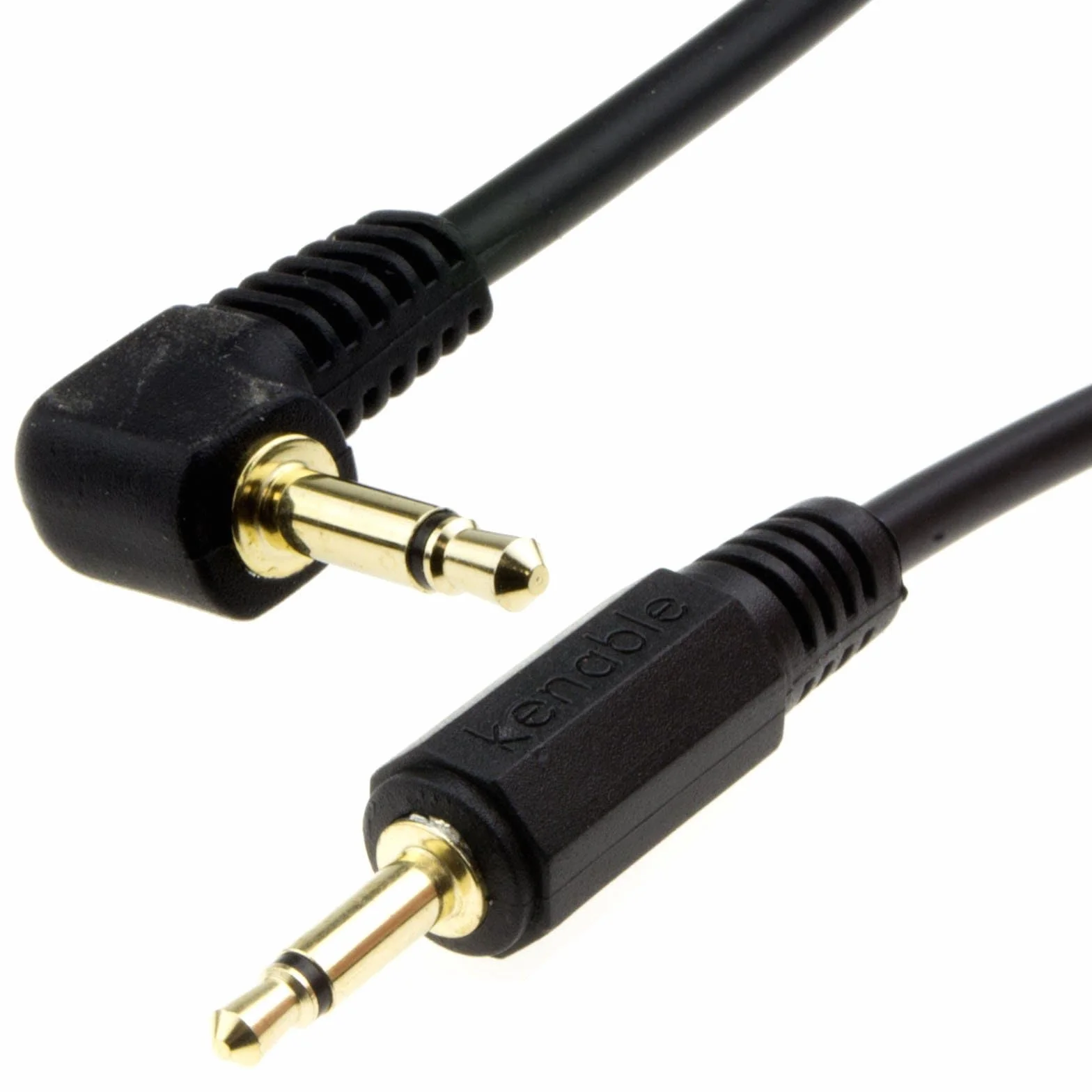 kenable Kabel MONO Jack 3,5mm Kątowy Wtyk do Wtyku 3,5mm Pozłacany Miedziany 1 m [1 metr/1m] Czarny