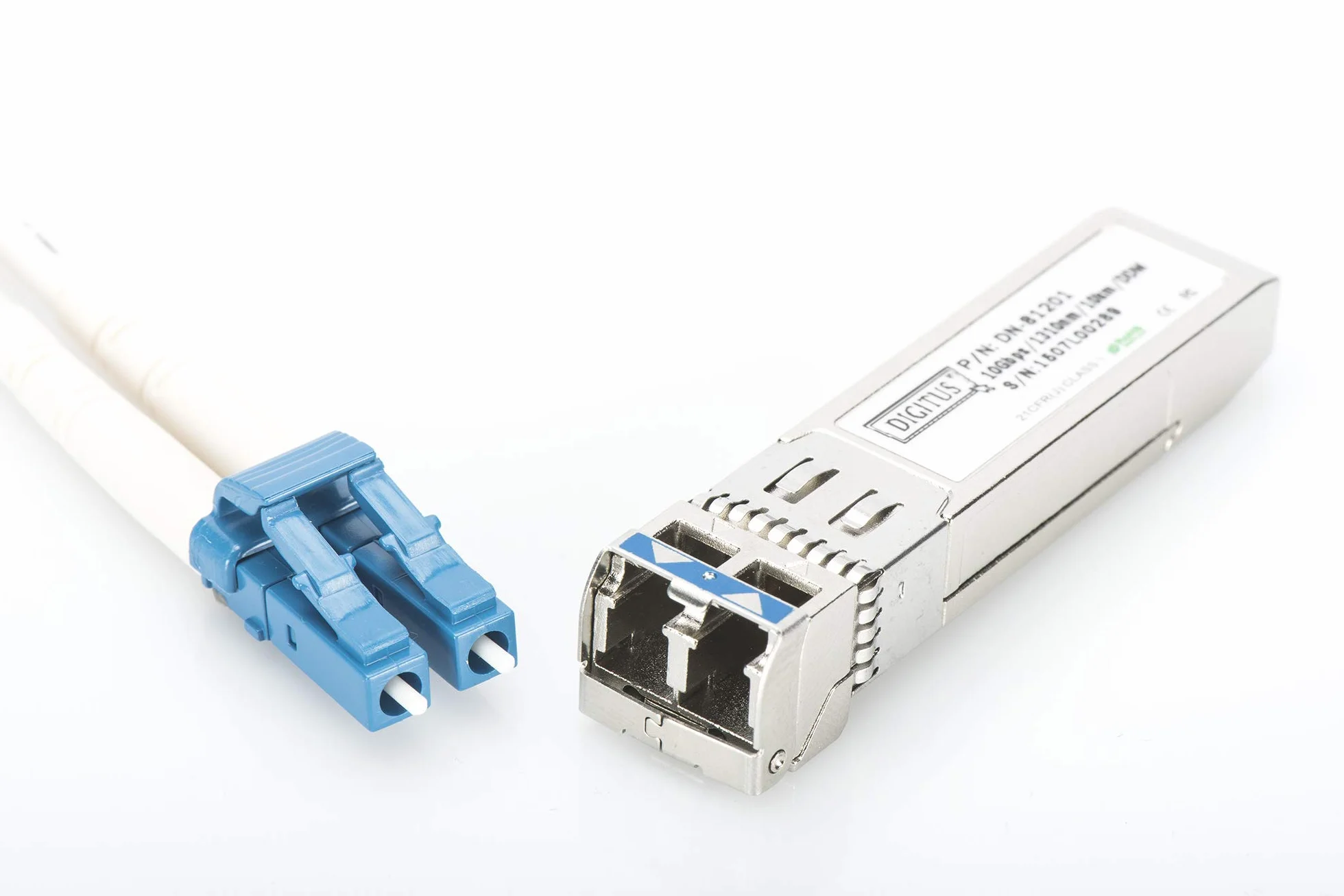 DIGITUS SFP+ moduł - 10 Gbit/s - kompatybilny z HP i HP Aruba - Mini GBIC - do światłowodu jednomodowego - LC duplex - długość fali 1310 nm - zasięg 10 km - Plug & Play
