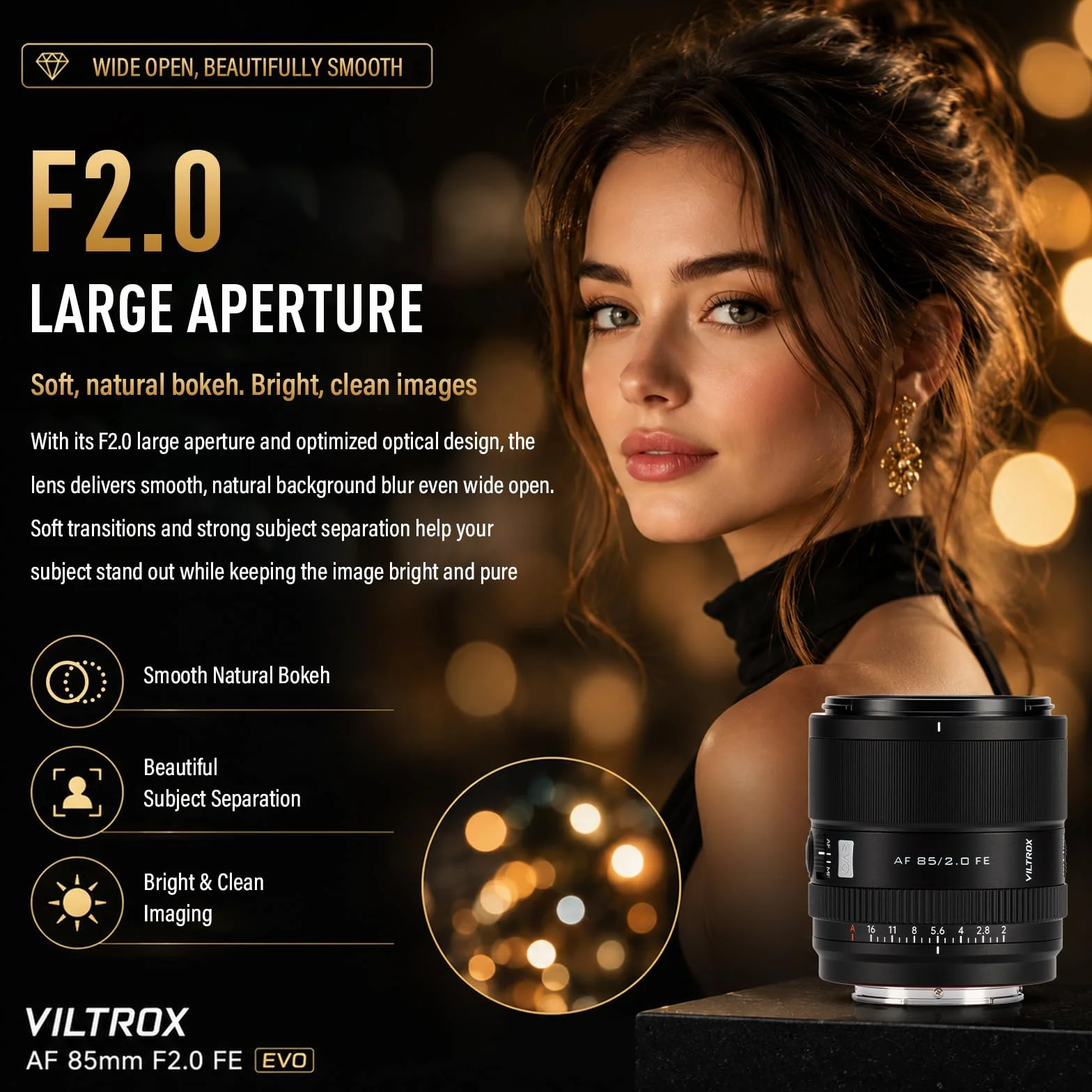 VILTROX 85 mm F2.0 EVO Full Frame obiektyw do aparatu Sony E Mount Camera Lenses z dużą przysłoną autofokus do Sony A5000 A6700 FX3 A1 A7C ZV-E10II FX30 A93 A7CII ZVE1 A7RV