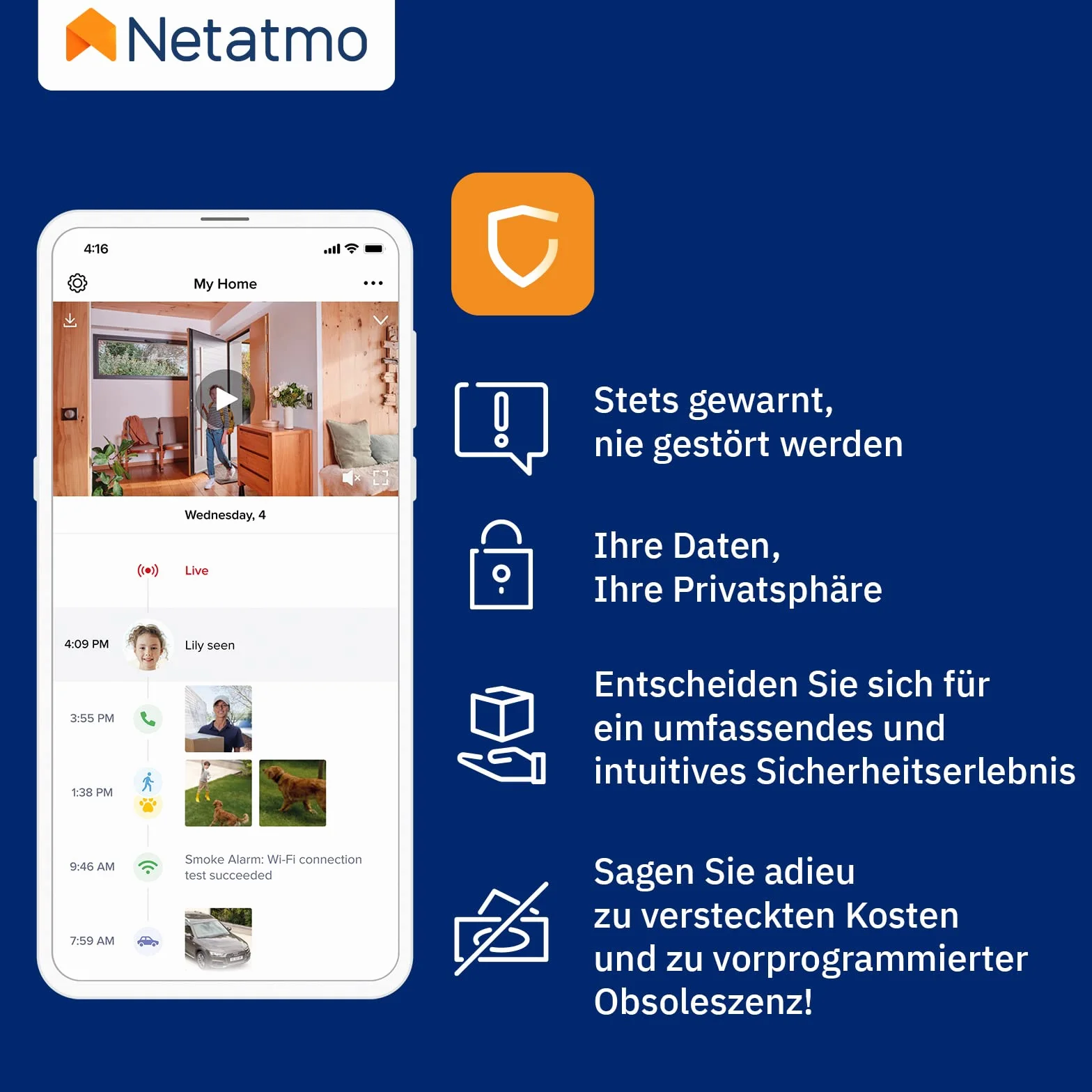 Netatmo Kamera Monitorująca Wnętrze - Wifi 2.4 Ghz - NSC01-R-EC - (Odnowiona A+)