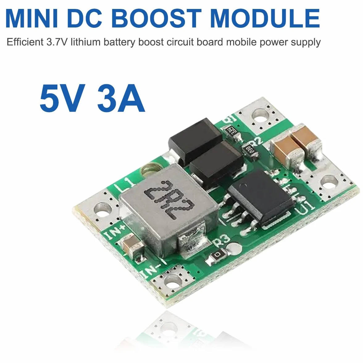 Mini DC Boost moduł 5 V 3 A DC-DC Step Up przetwornik prądowy wydajna bateria litowa 3,7 V Boost płyta napięciowa do mobilnej mocy - 5 szt