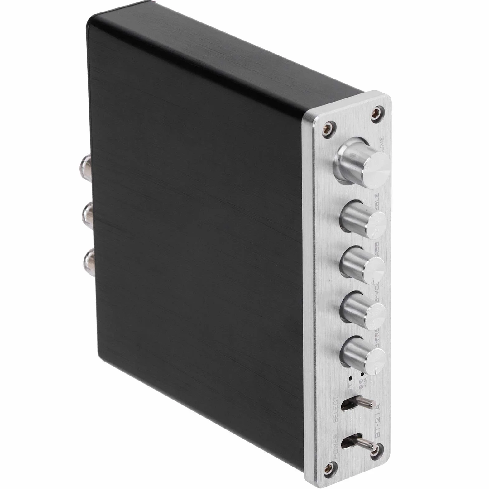FTVOGUE Wzmacniacz Cyfrowy Wzmacniacz Audio Stereo ze Stopu Aluminium 100 W DC 12 V do 24 V 20 Hz do 20 KHz 4 8 Omów z anteną Domowego Systemu Odtwarzaczy Muzycznych