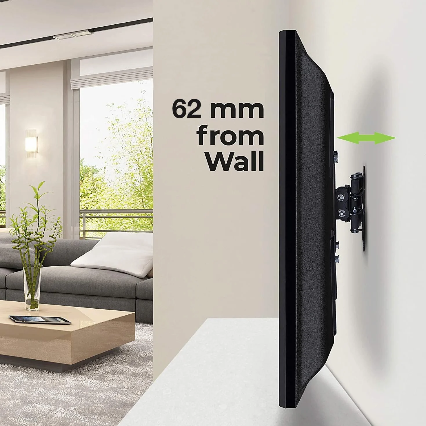 Techly ICA-PLB 136E uchwyt ścienny z płaskim ekranem (30 kg, 81,3 cm (32 cale), 139,7 cm (55 cali), 100 x 100 mm, 400 x 400 mm, czarny)